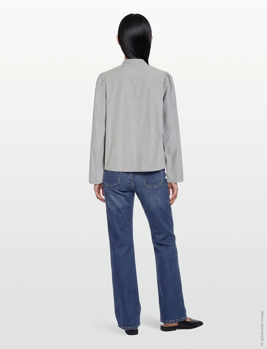 Vila - VICLEMA L/S FLOUNCE SHIRT - langärmlige hemden - cloud dancer - 4