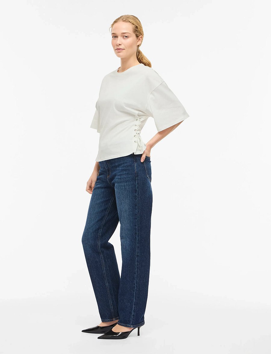 Vila - VIEPIMA S/S TOP - t-shirts - cloud dancer - 4
