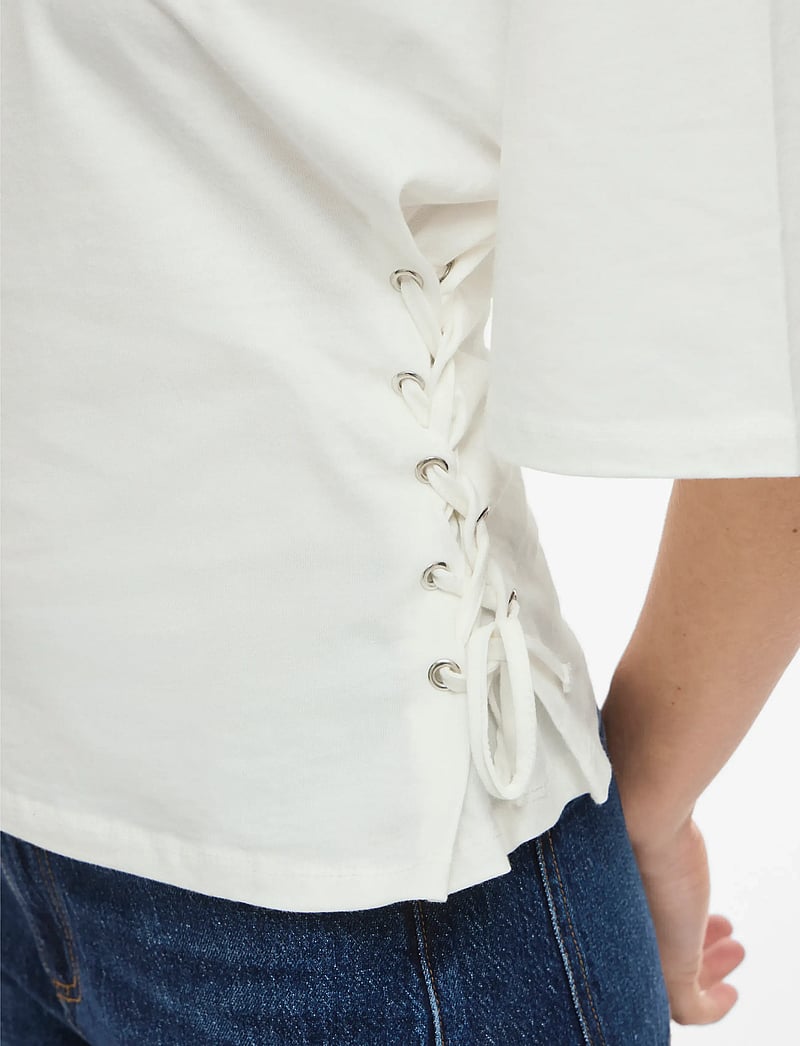 Vila - VIEPIMA S/S TOP - t-shirts - cloud dancer - 5