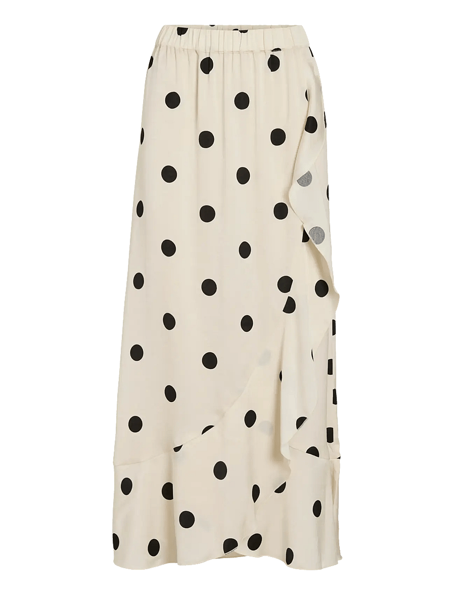 Vila - VICLAIRE HW FLOUNCH ANKLE SKIRT RO - wrap skirts - birch - 0
