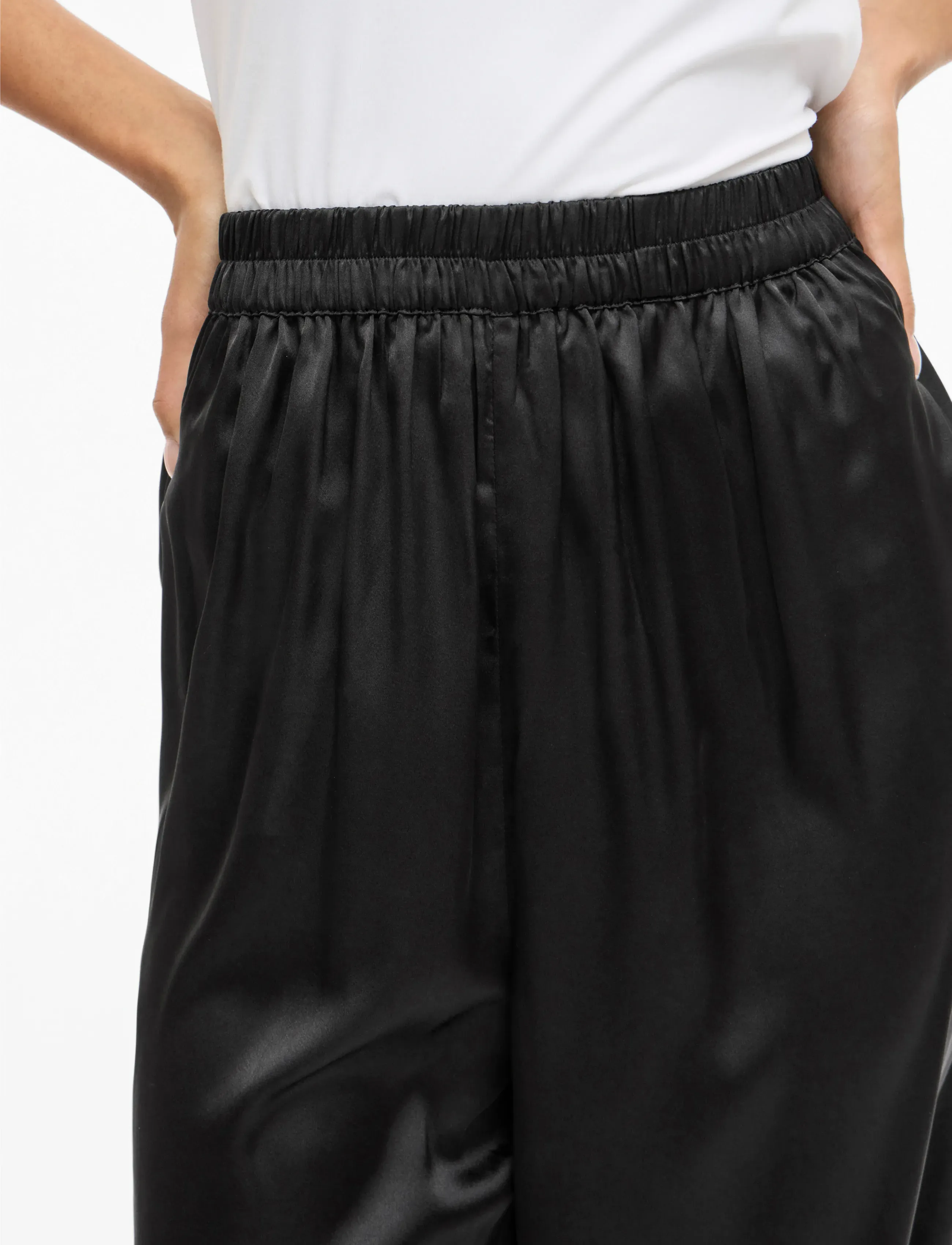 Vila - VINELA LOOSE PANTS - black - 5