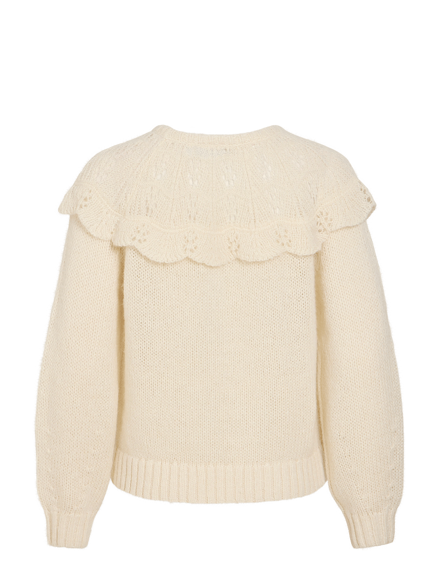 Vila - VIMOYANO O-NECK L/S KNIT TOP/BFS - birch - 2