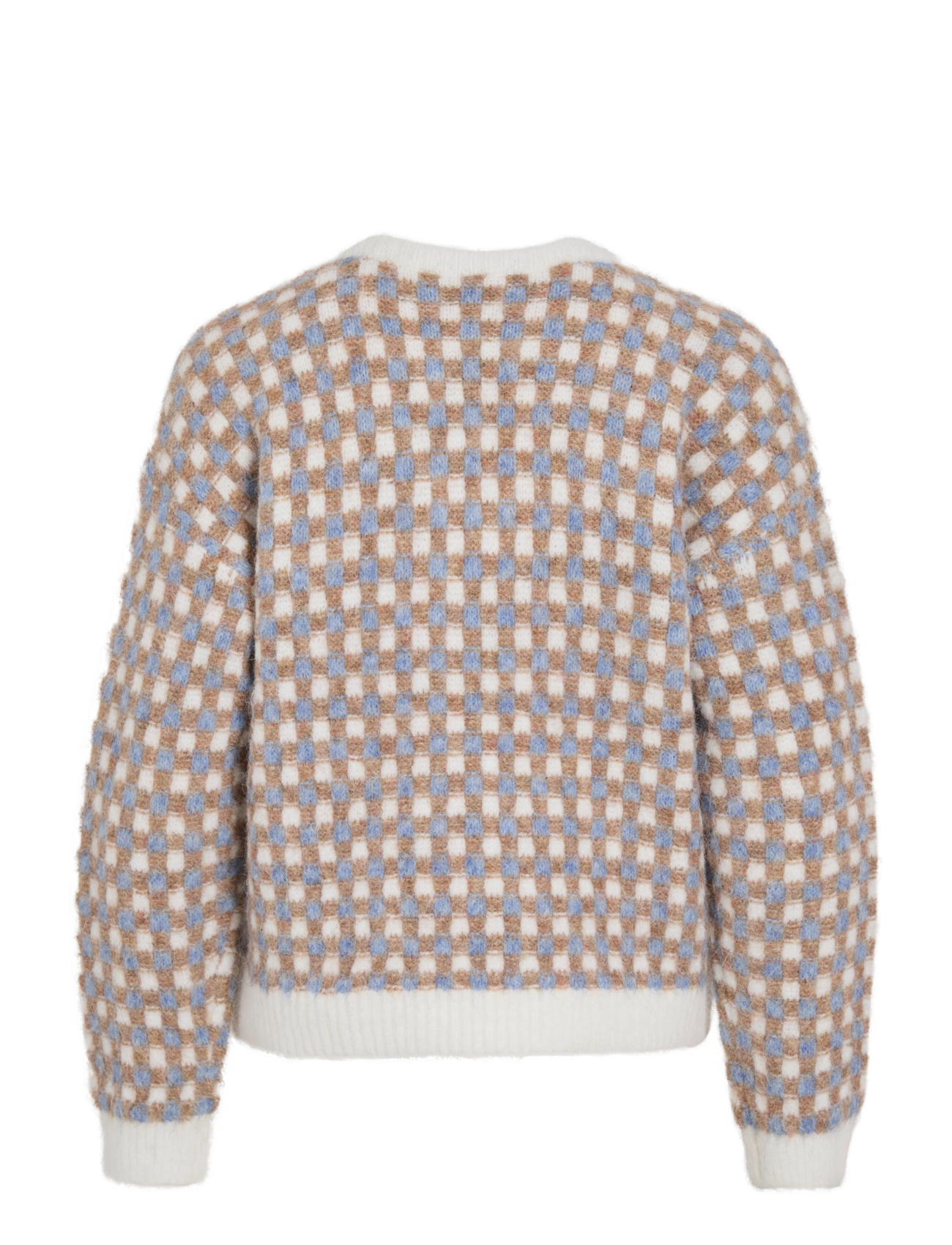 Vila - VIALDIS V-NECK L/S KNIT TOP - cloud dancer - 1