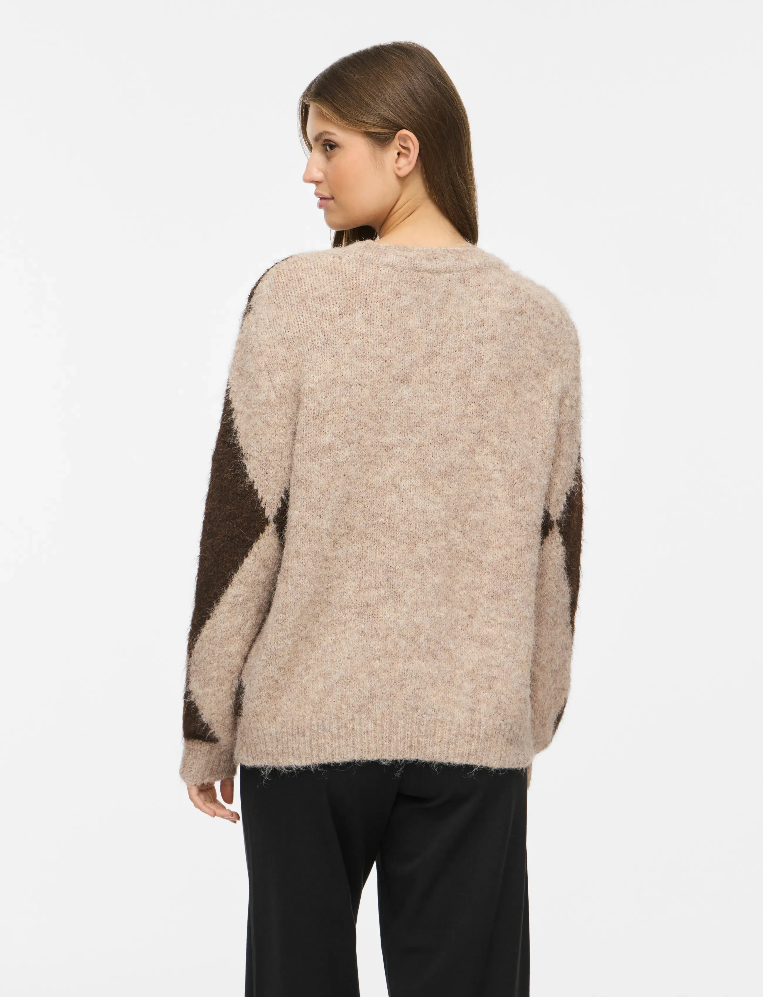 Vila - VITORA O-NECK L/S JACQUARD KNIT TOP/SPI - natural melange - 3