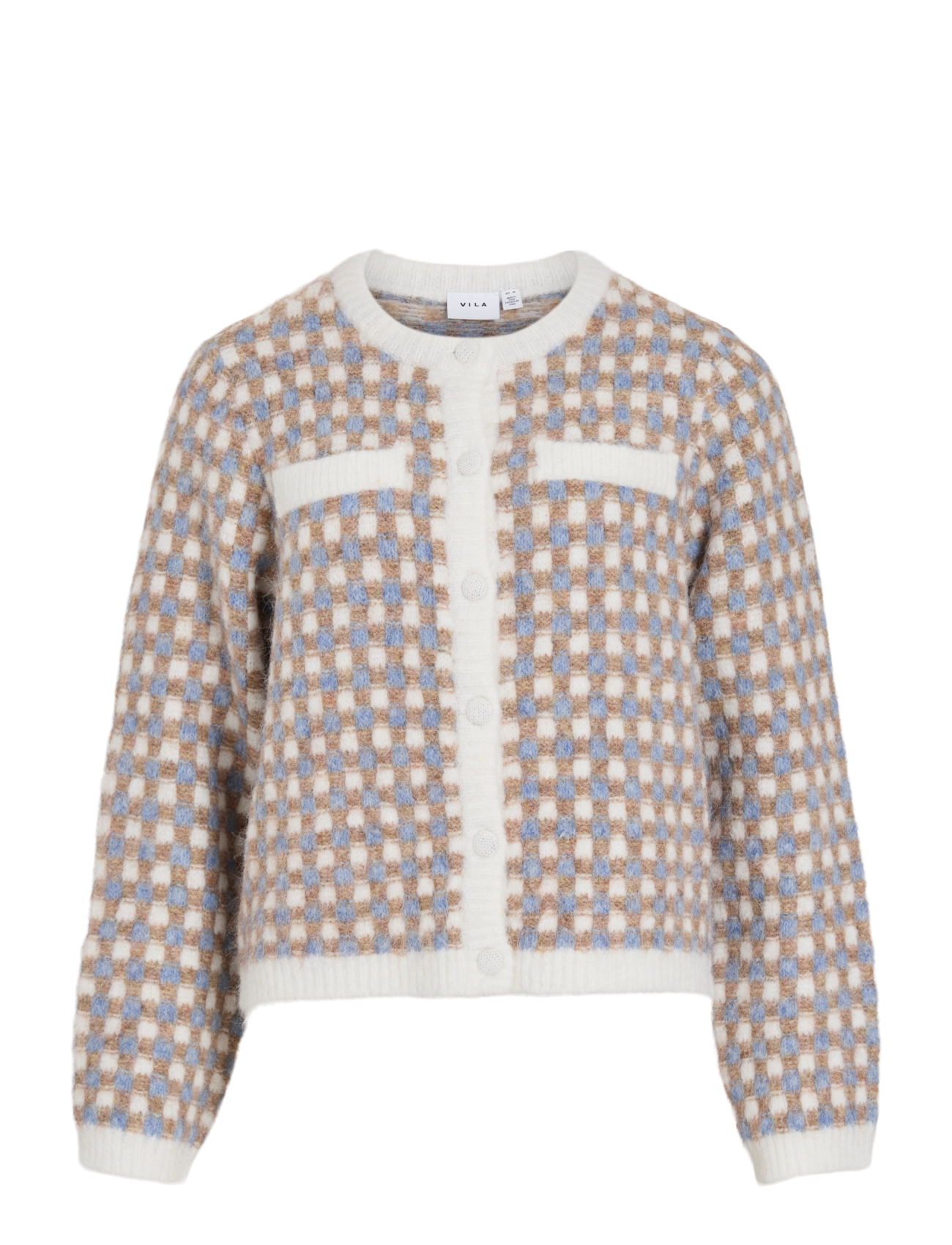 Vila VIALDIS O-NECK KNIT CARDIGAN/RN - Kardiganid - CLOUD DANCER / white