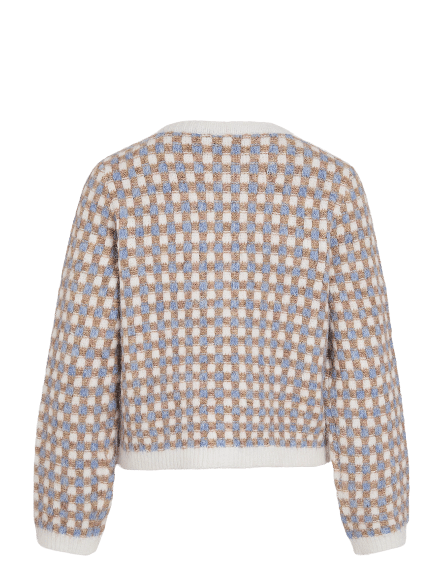 Vila - VIALDIS O-NECK KNIT CARDIGAN/RN - kardiganid - cloud dancer - 1