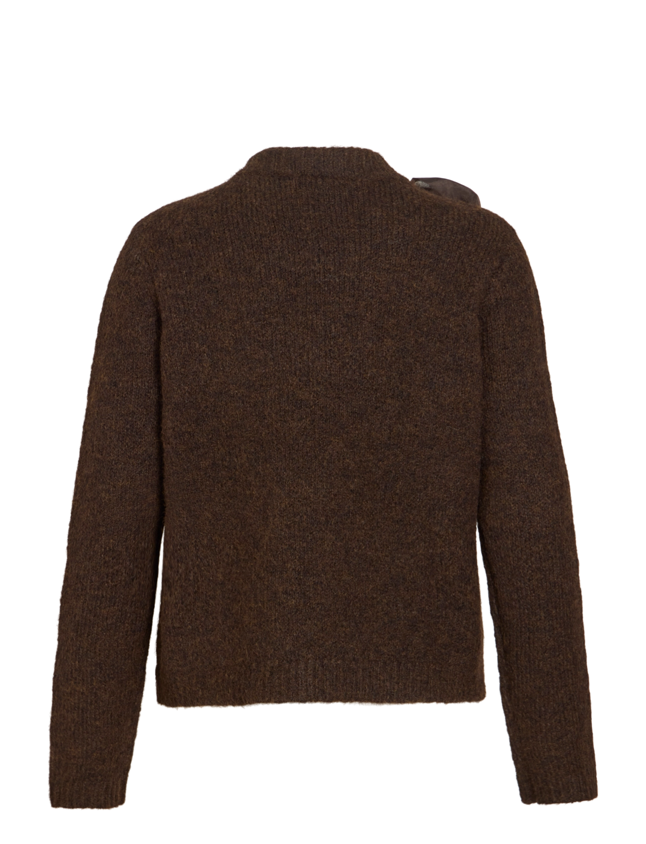 Vila - VIBOWS HIGHNECK L/S DETAIL KNIT TOP - pullover - coffee bean - 2