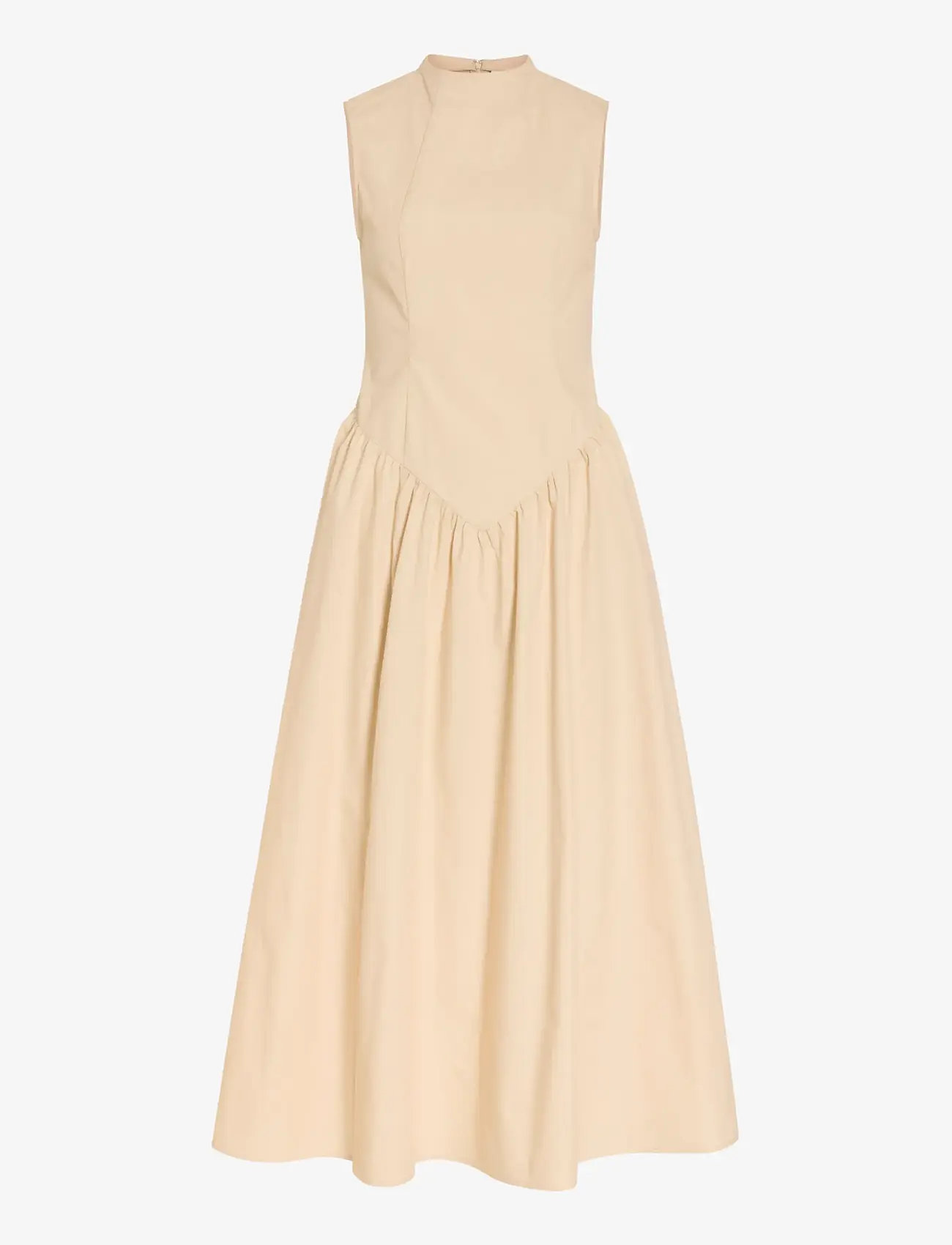 Vila - VITES S/L TURTLENECK ANKLE DRESS/KA - maxikleider - cement - 0