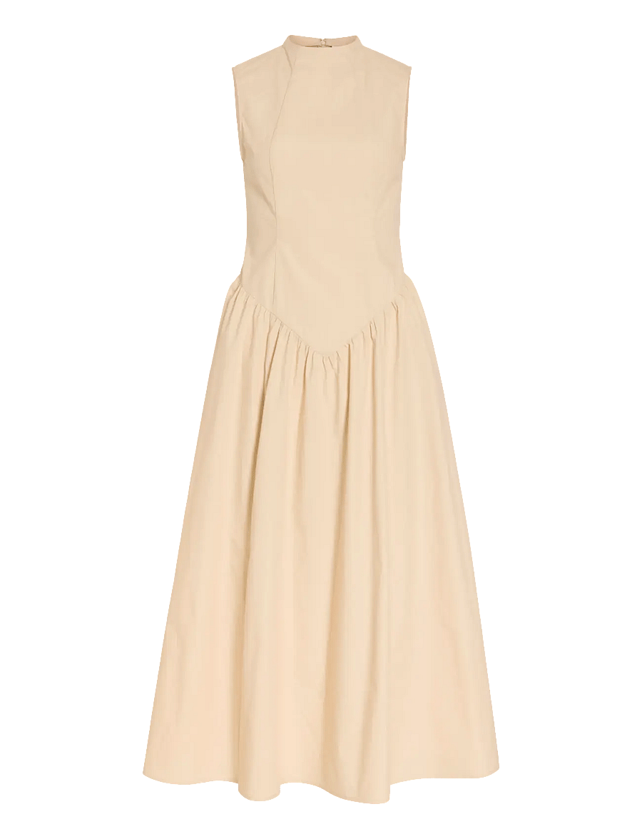 Vila - VITES S/L TURTLENECK ANKLE DRESS/KA - konfirmationstøj - cement - 1