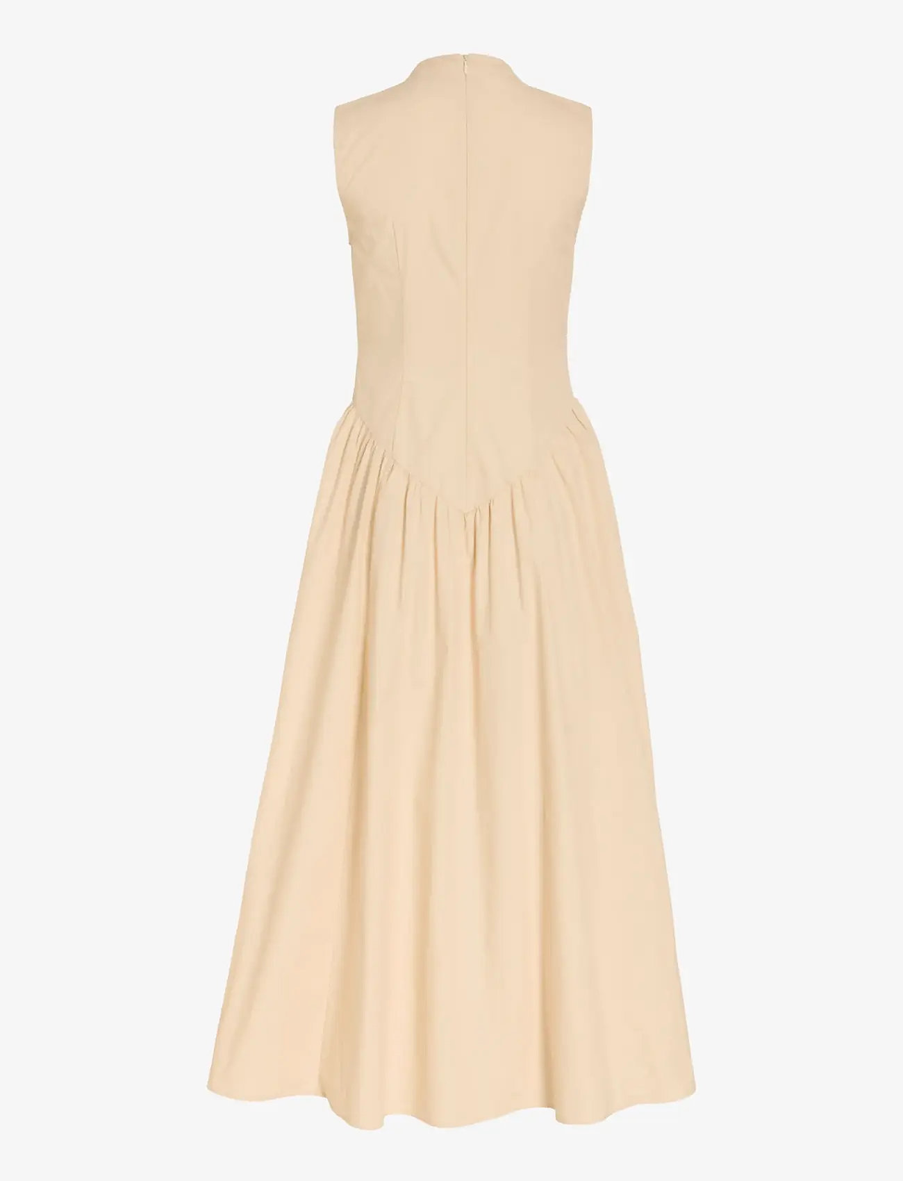 Vila - VITES S/L TURTLENECK ANKLE DRESS/KA - maxikleider - cement - 1