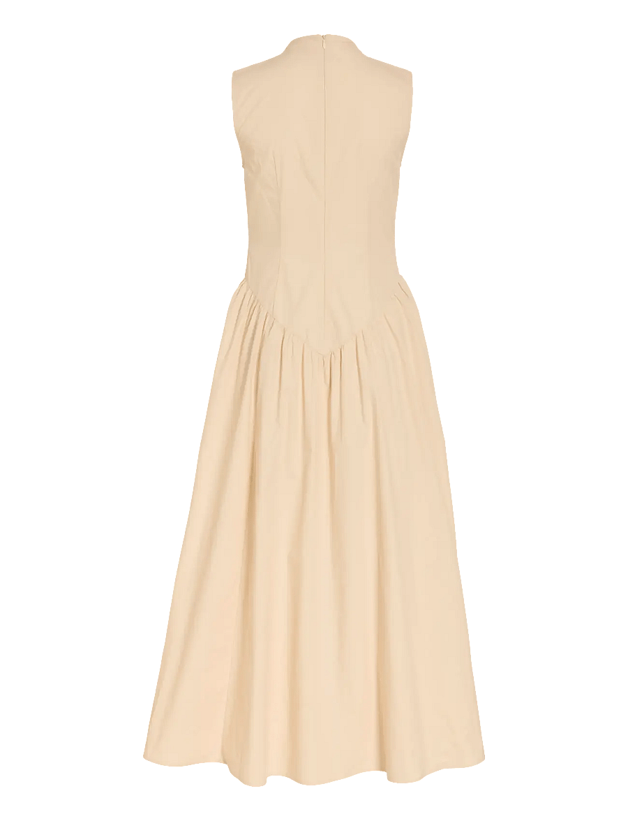 Vila - VITES S/L TURTLENECK ANKLE DRESS/KA - konfirmationstøj - cement - 2
