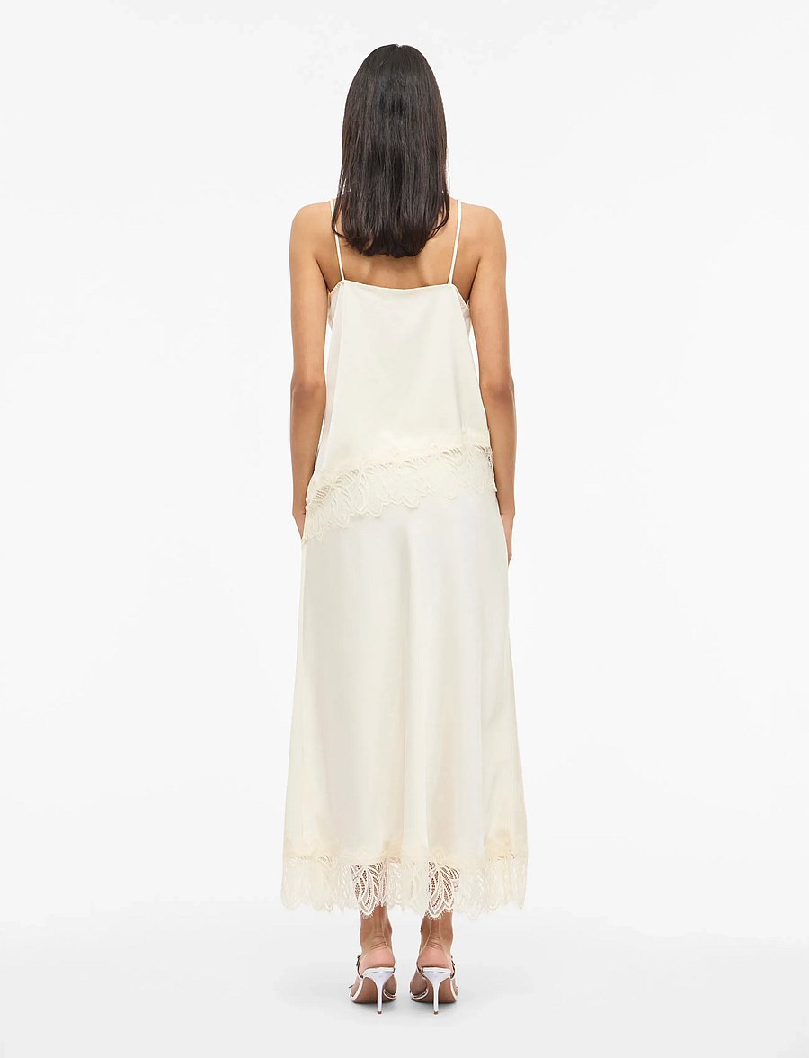 Vila - VILEA ANKLE SKIRT - satiinist seelikud - birch - 3
