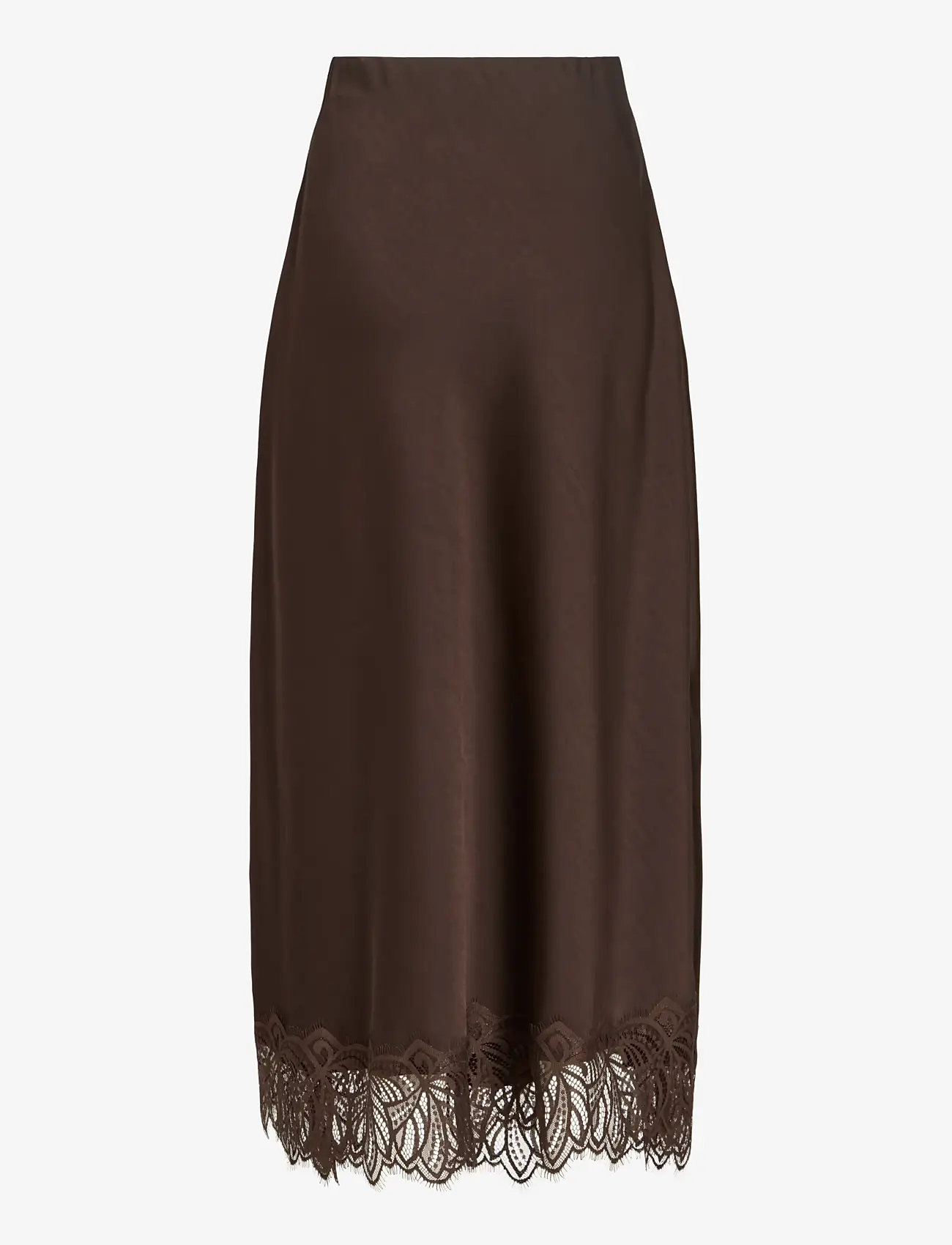 Vila - VILEA ANKLE SKIRT - satinröcke - coffee bean - 2