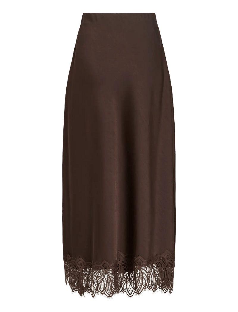 Vila - VILEA ANKLE SKIRT - satinröcke - coffee bean - 2