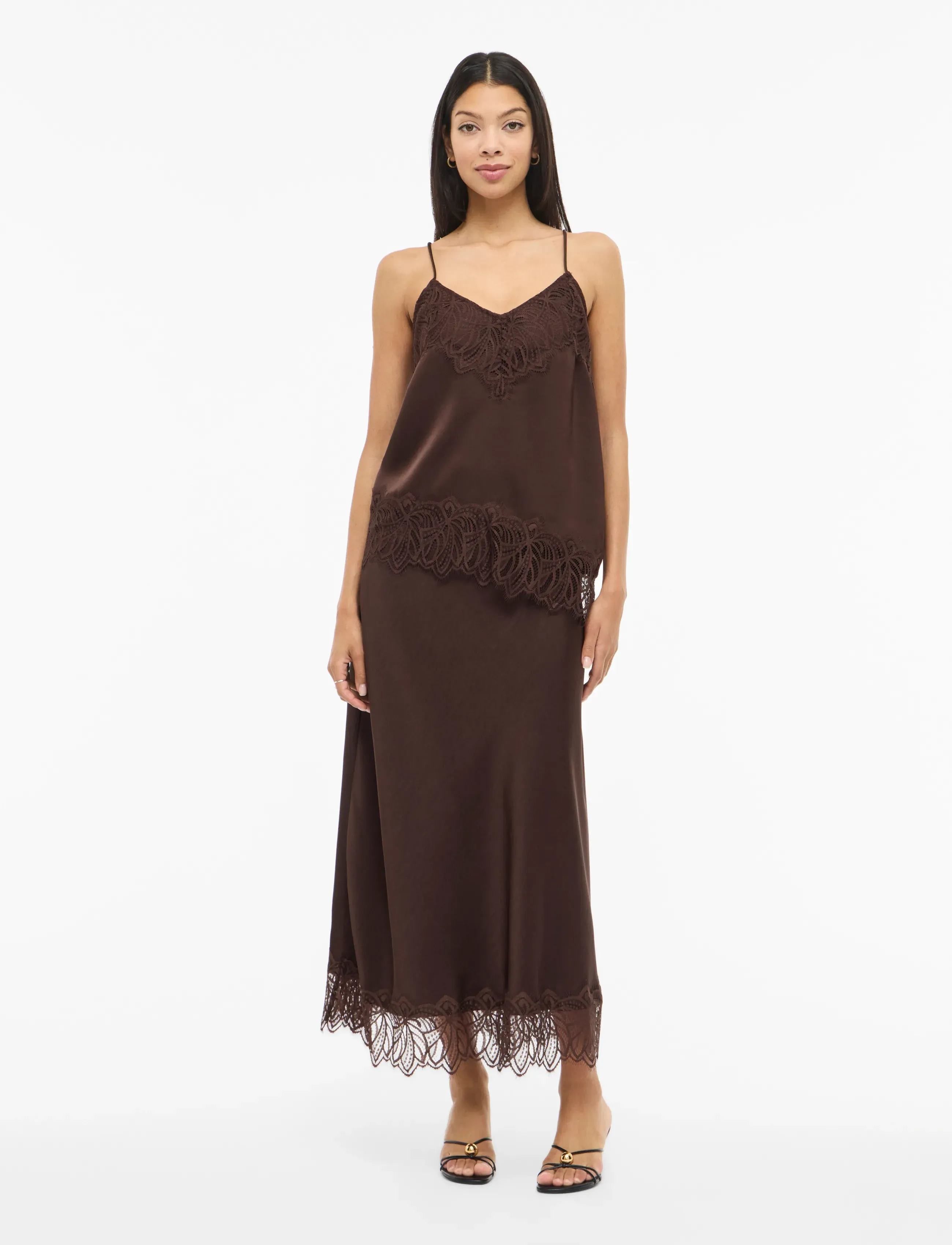 Vila - VILEA ANKLE SKIRT - coffee bean - 5