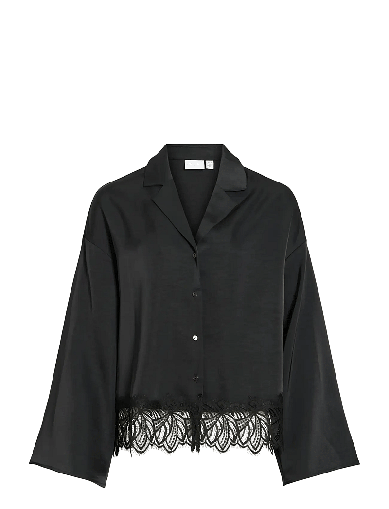 Vila - VILEA SHIRT - langærmede skjorter - black - 1