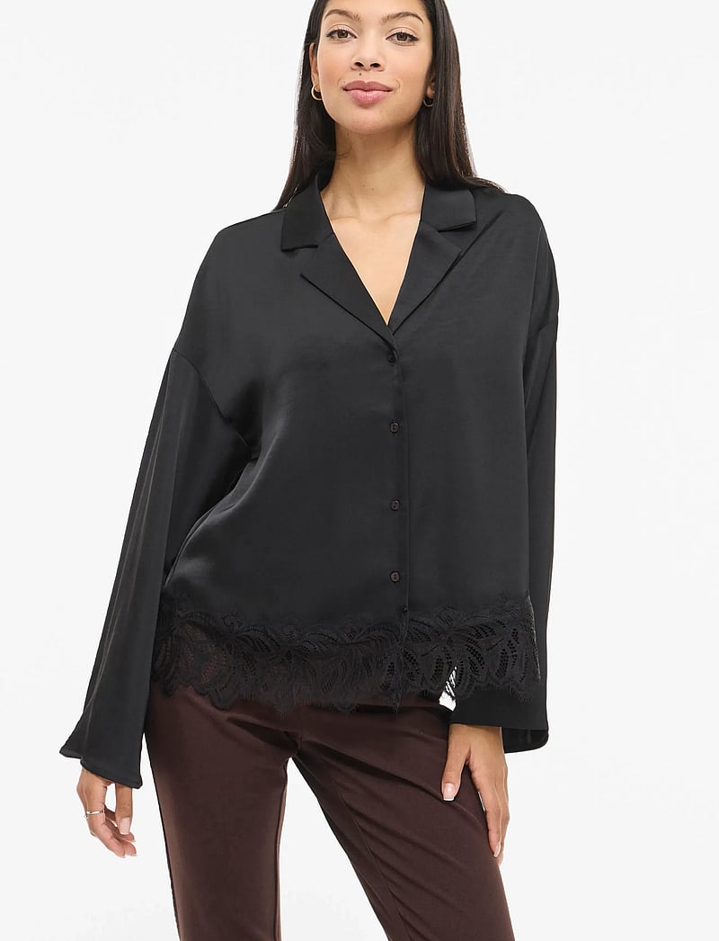 Vila - VILEA SHIRT - langærmede skjorter - black - 5