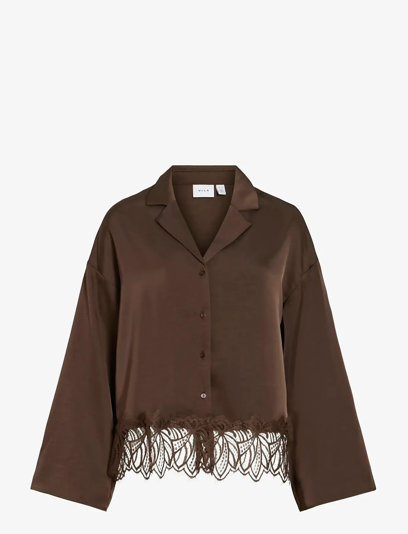 Vila - VILEA SHIRT - langærmede skjorter - coffee bean - 1