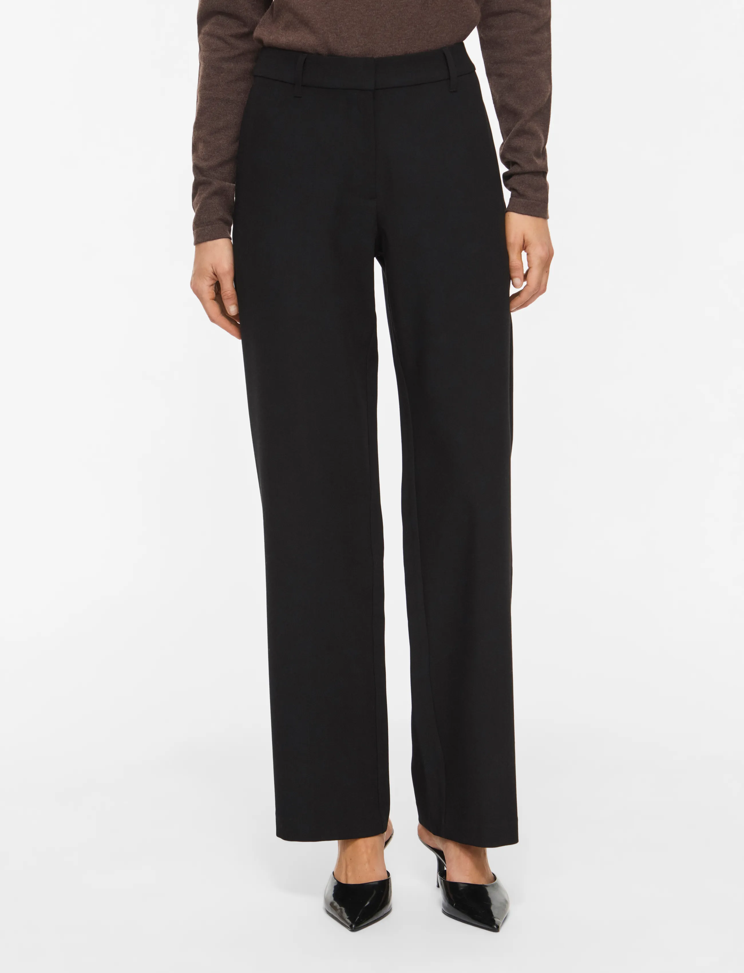 Vila VIEMMI RW STRAIGHT PANT - NOOS - Vila - BLACK BEAUTY / black