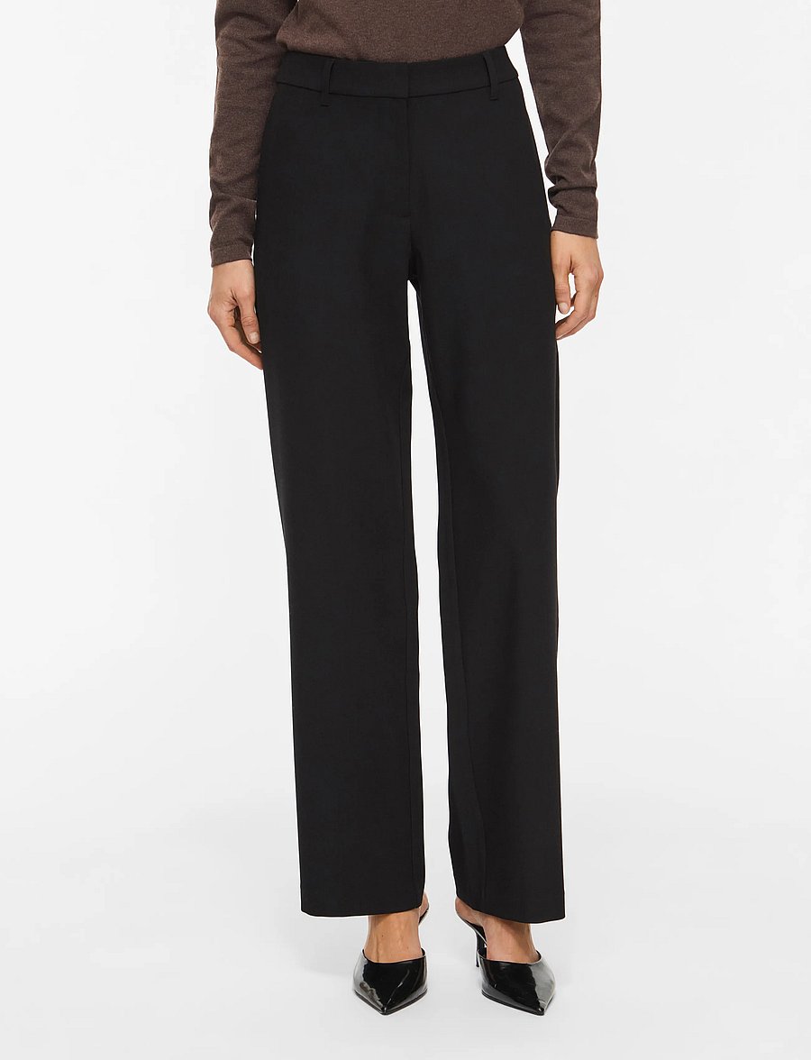Vila - VIEMMI RW STRAIGHT PANT - NOOS - black beauty - 0