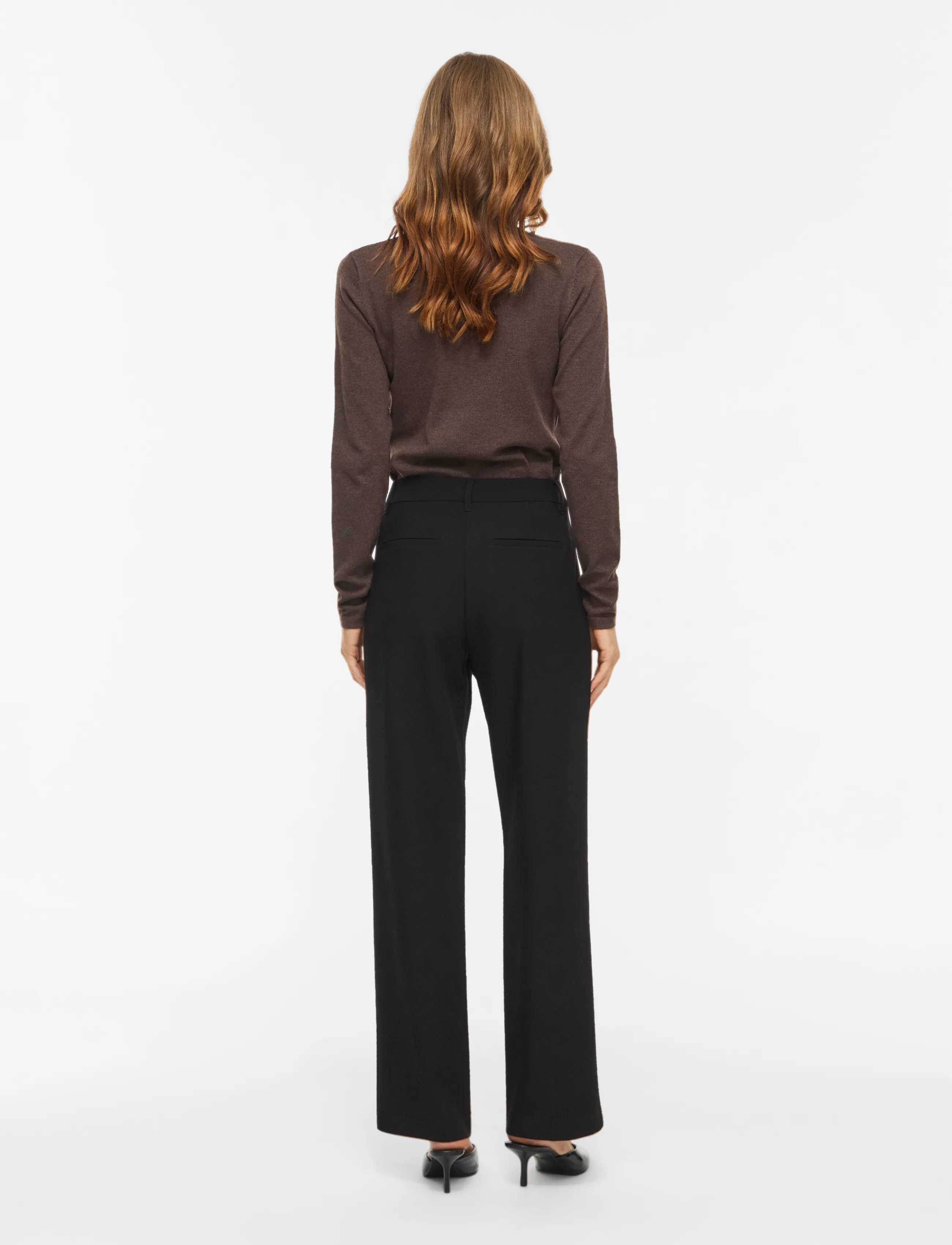 Vila - VIEMMI RW STRAIGHT PANT - NOOS - black beauty - 3