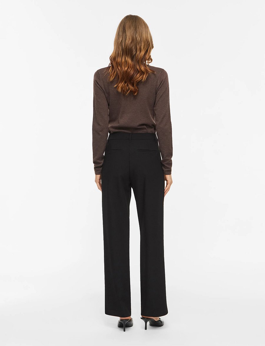 Vila - VIEMMI RW STRAIGHT PANT - NOOS - black beauty - 3