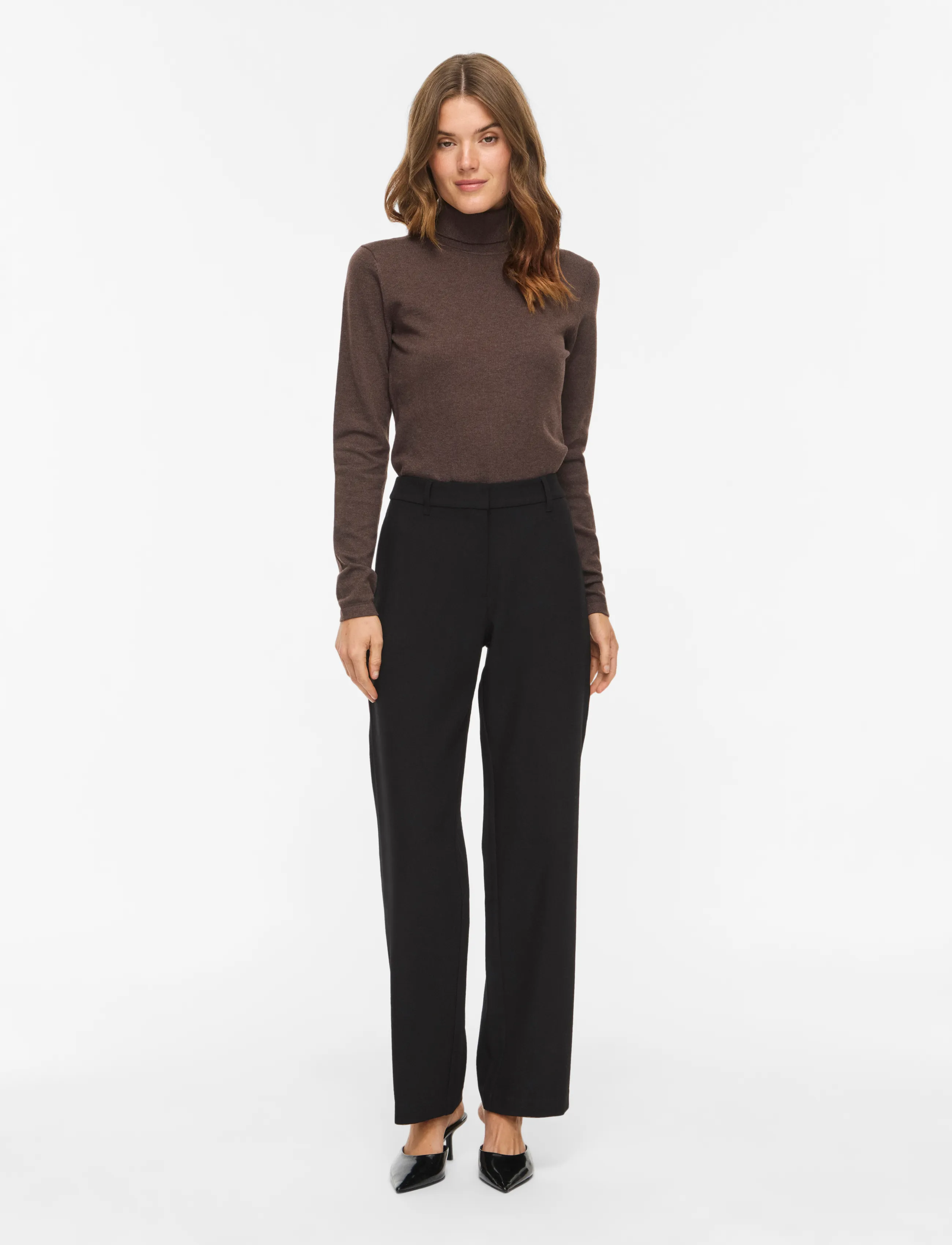 Vila - VIEMMI RW STRAIGHT PANT - NOOS - black beauty - 4