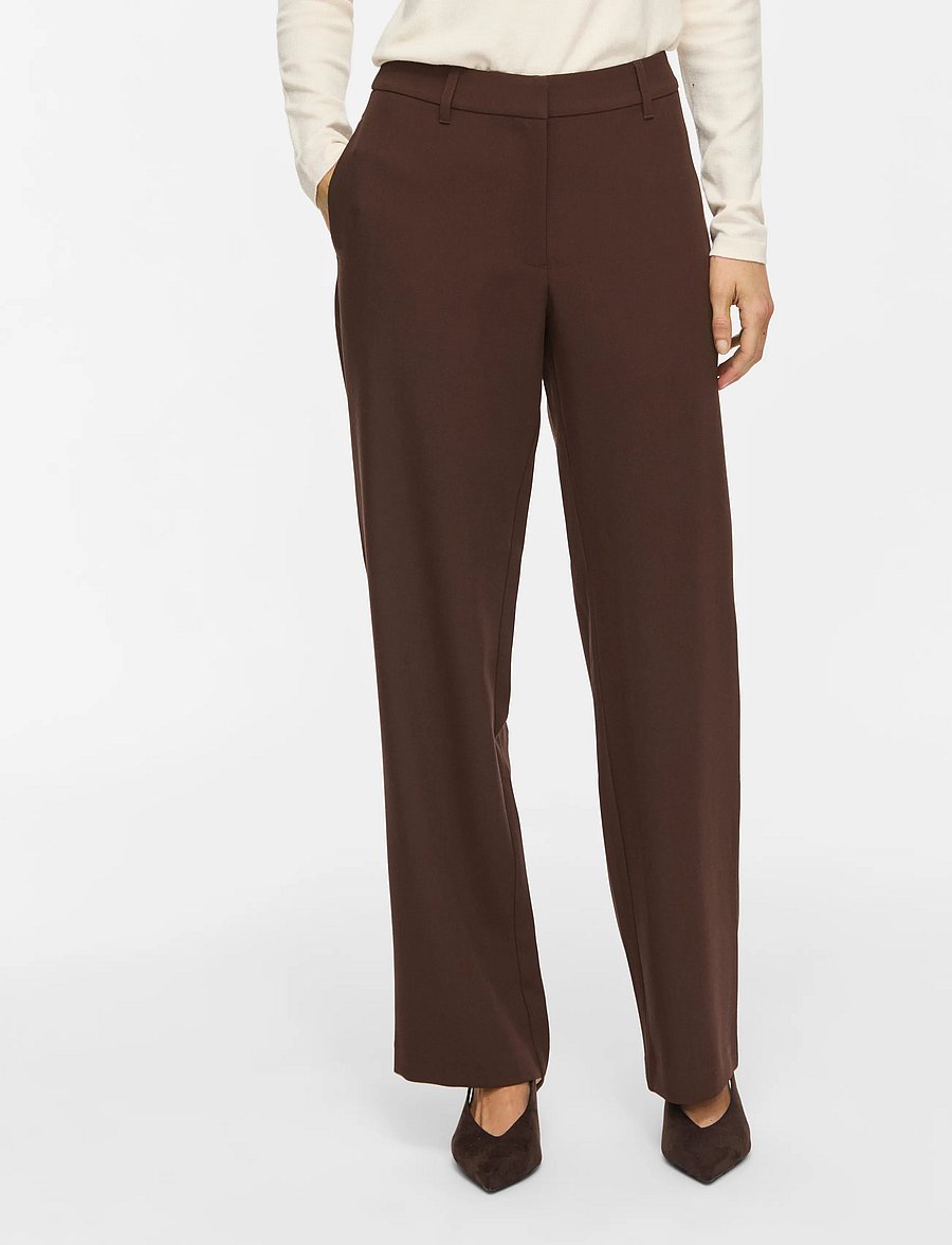 Vila - VIEMMI RW STRAIGHT PANT - NOOS - coffee bean - 0