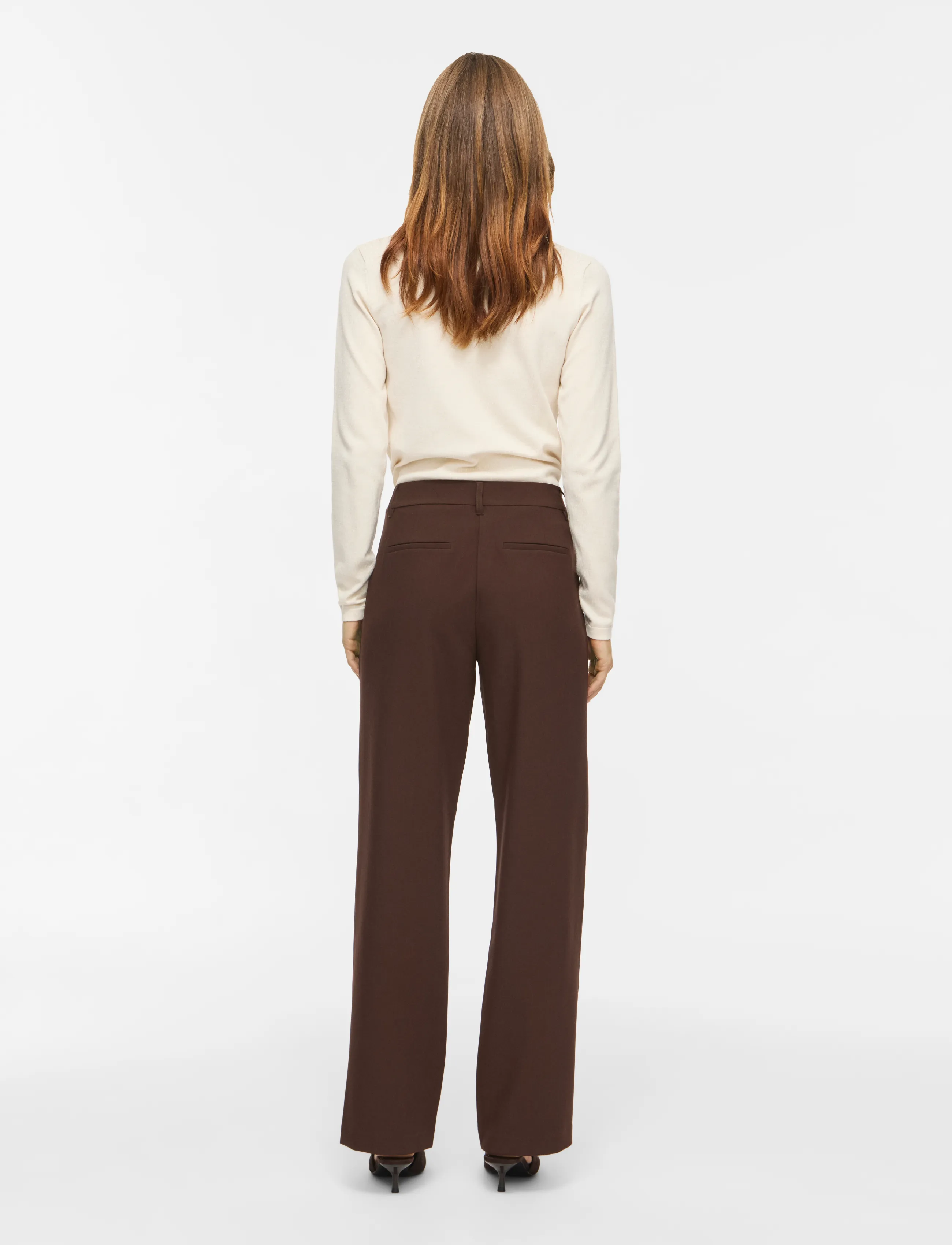 Vila - VIEMMI RW STRAIGHT PANT - NOOS - coffee bean - 3