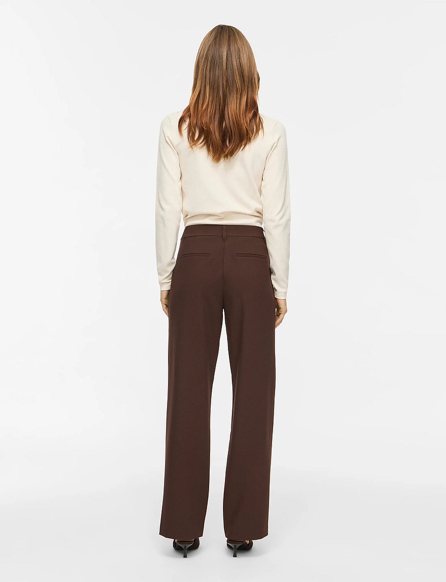 Vila - VIEMMI RW STRAIGHT PANT - NOOS - coffee bean - 3