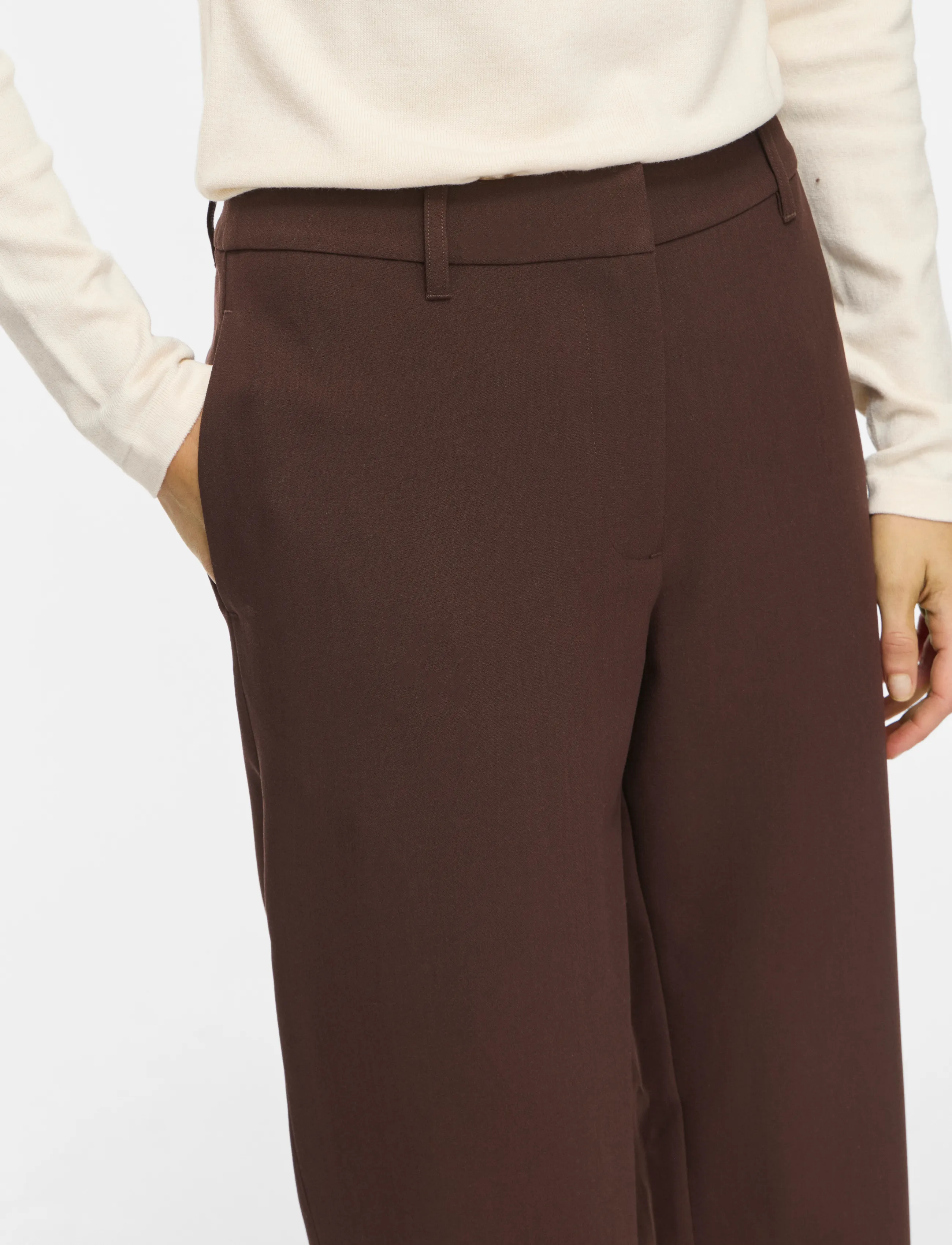 Vila - VIEMMI RW STRAIGHT PANT - NOOS - coffee bean - 5