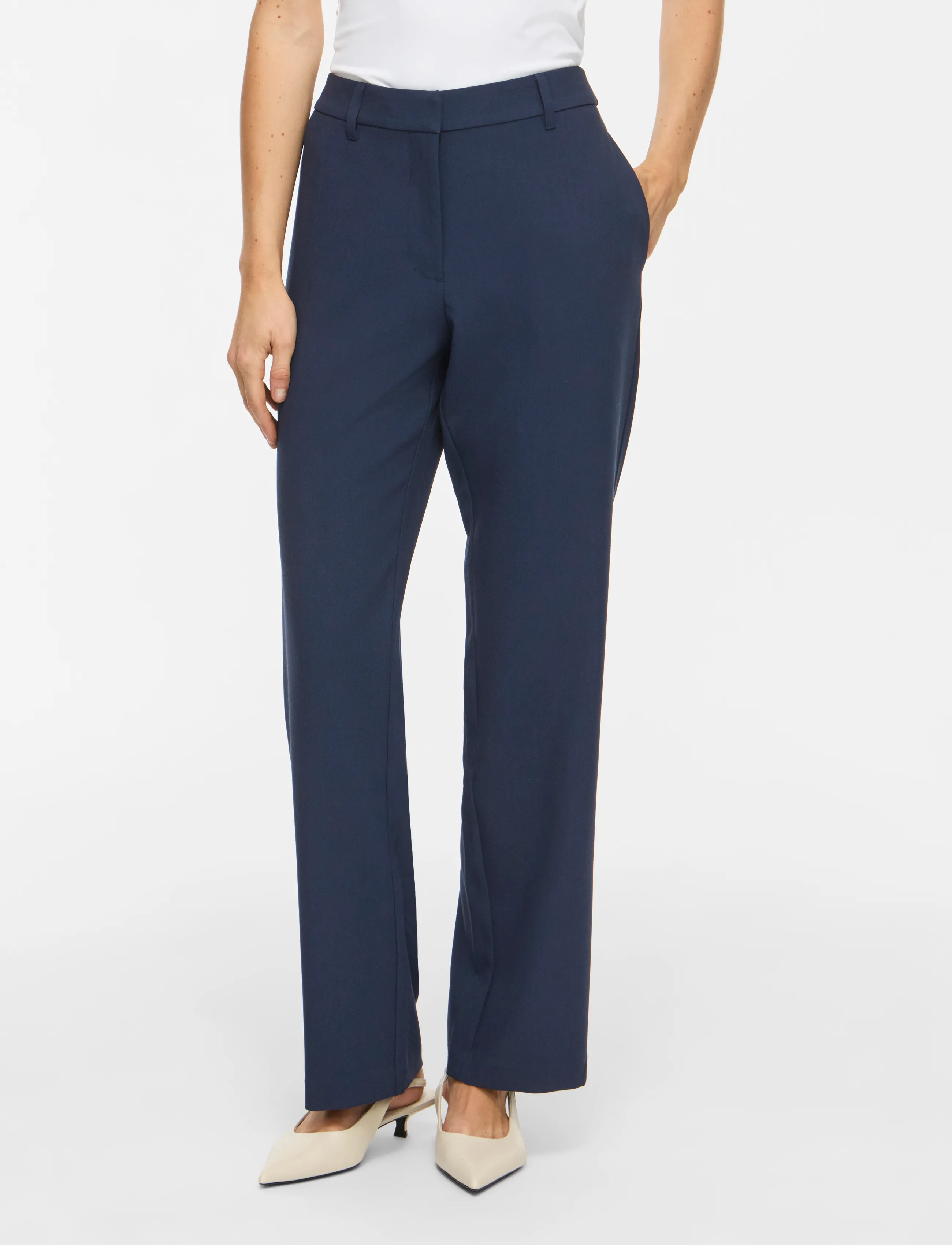 Vila VIEMMI RW STRAIGHT PANT - NOOS - Vila - NAVY BLAZER / navy