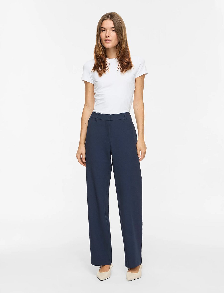 Vila - VIEMMI RW STRAIGHT PANT - NOOS - navy blazer - 4