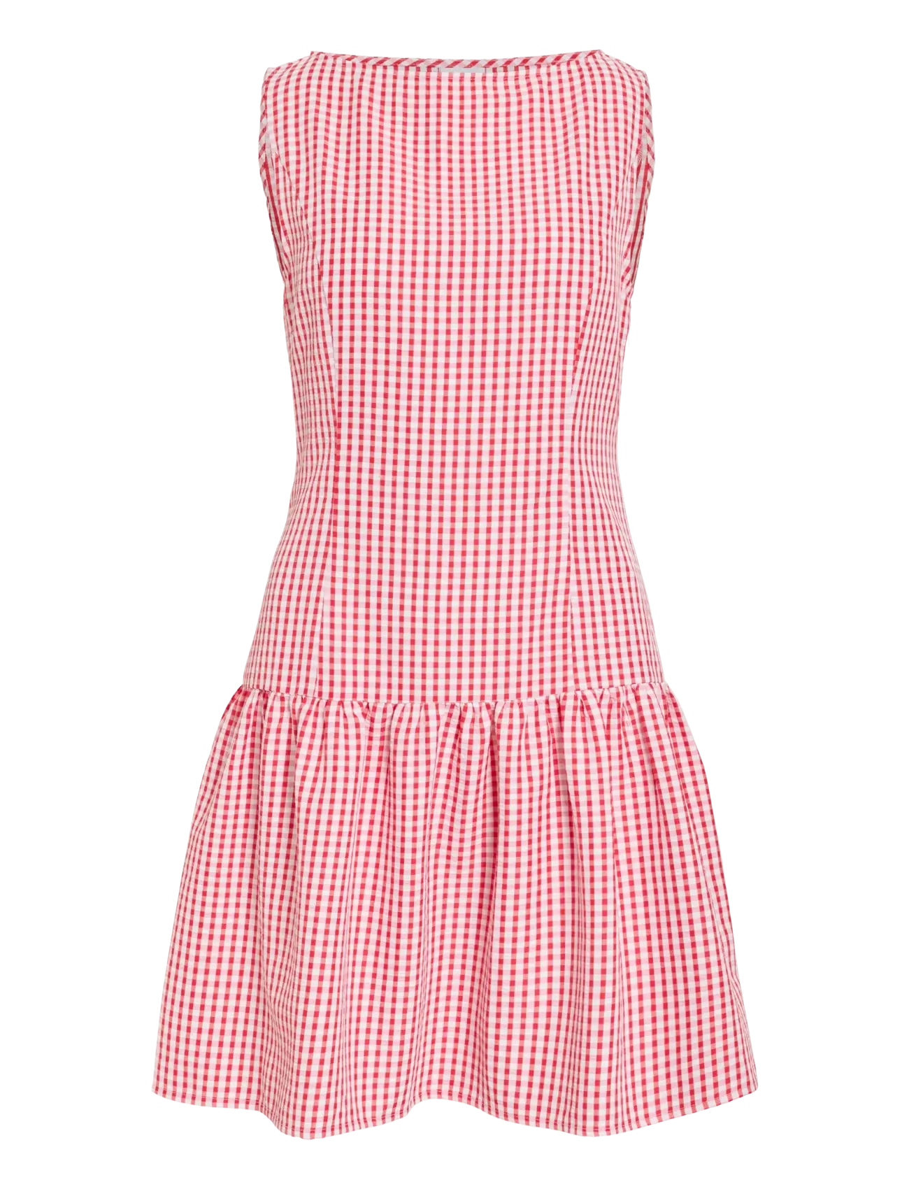 Vila VITERNI S/L BOATNECK SHORT DRESS/KA - Kurze Kleider - SNOW WHITE / red