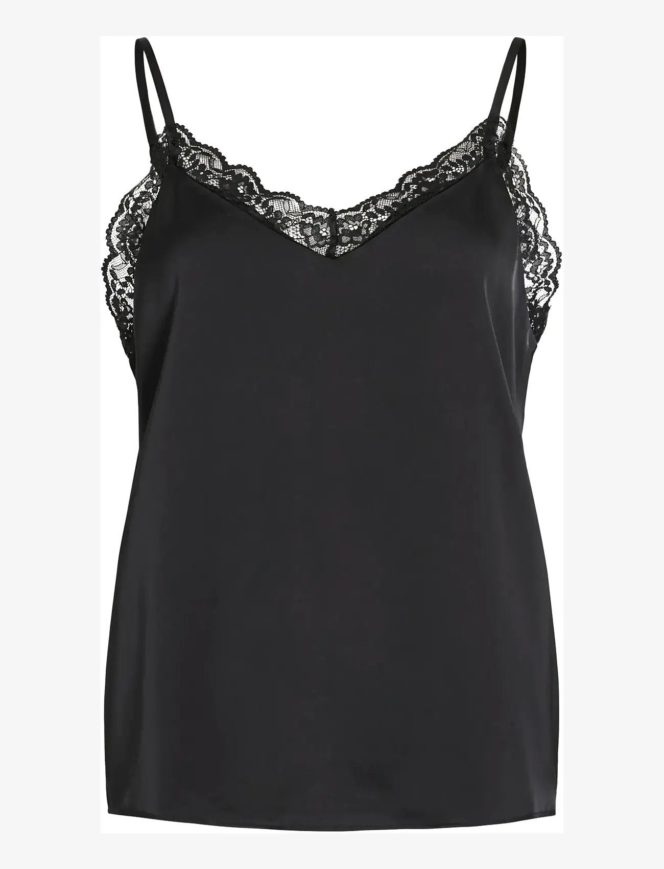Vila - VIENNA RAVENNA LACE SINGLET - NOOS - tanktops - black beauty - 1