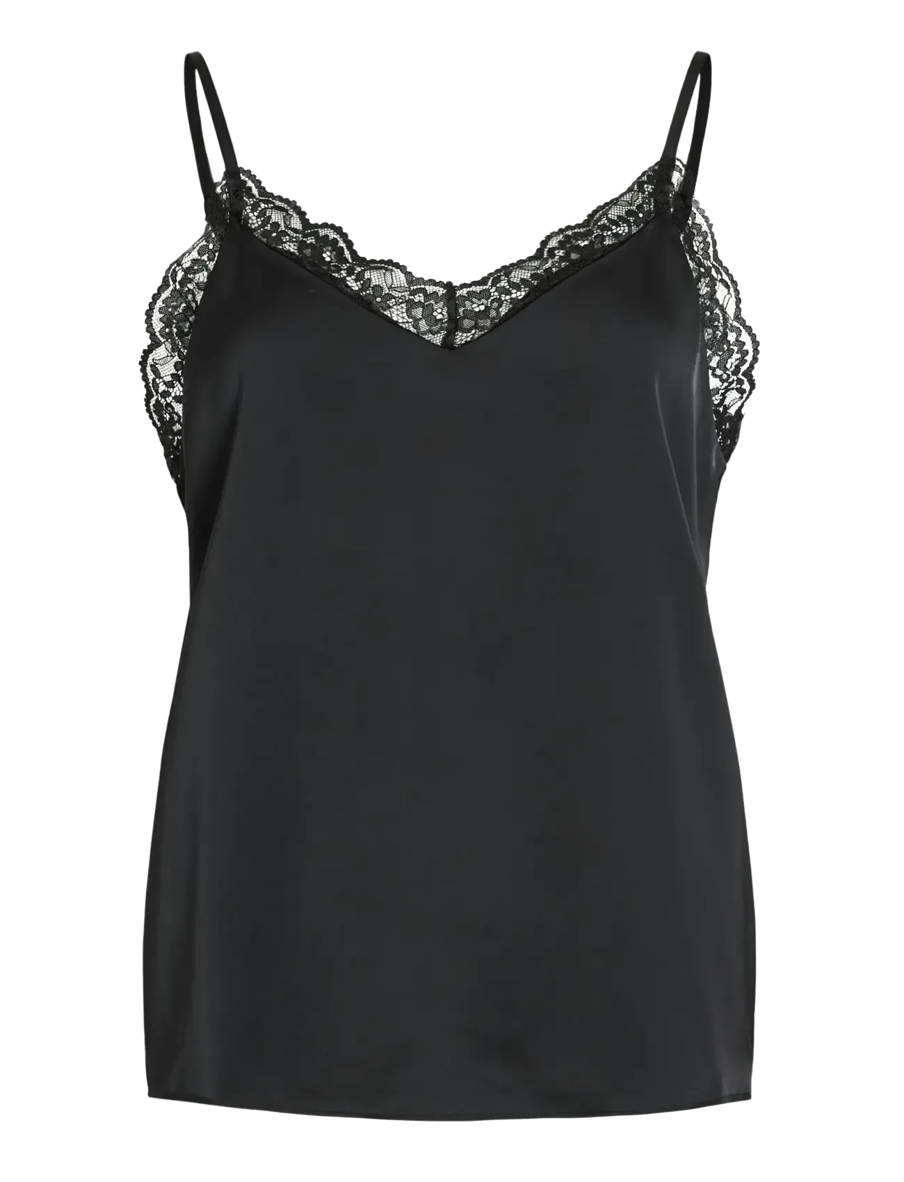 Vila VIENNA RAVENNA LACE SINGLET - NOOS - T-shirts & tops - BLACK BEAUTY / black