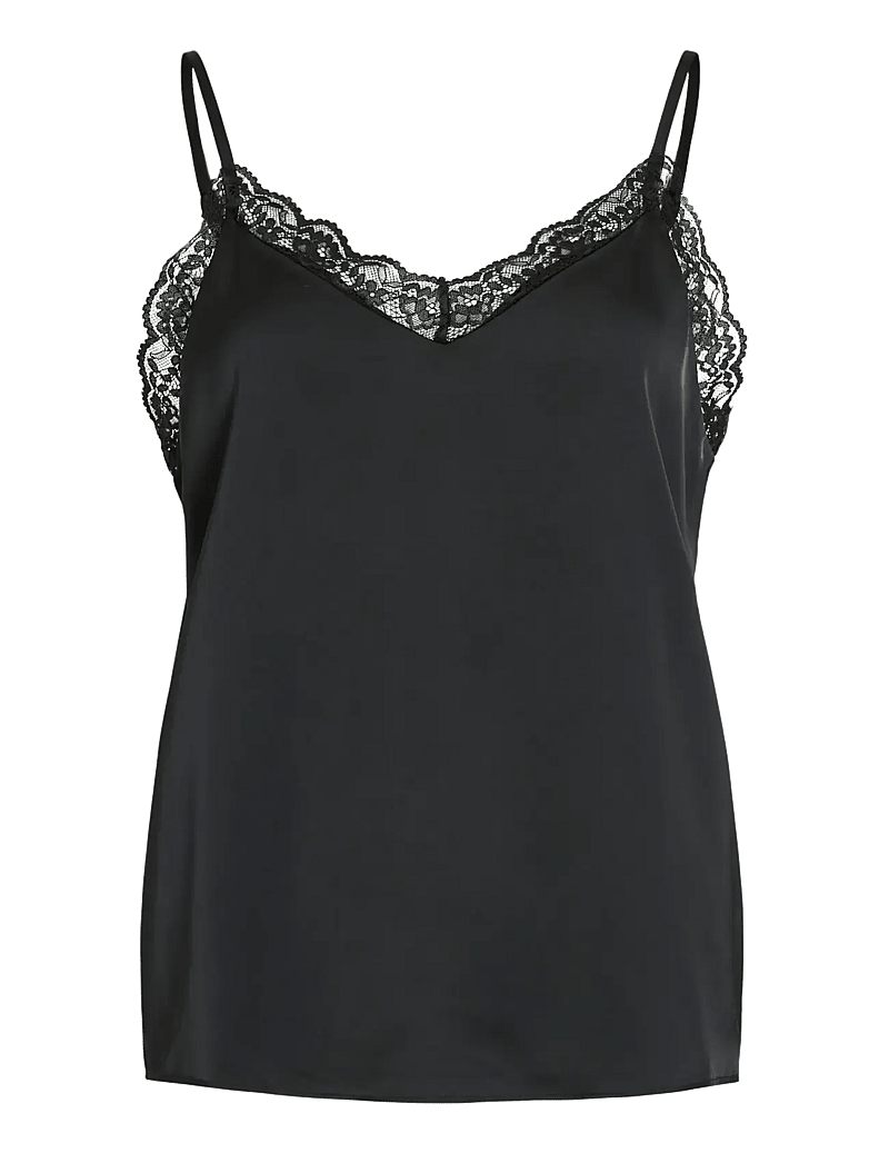 Vila - VIENNA RAVENNA LACE SINGLET - NOOS - tanktops - black beauty - 1