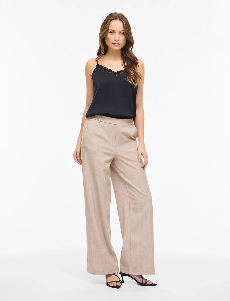 Vila - VIENNA RAVENNA LACE SINGLET - NOOS - tanktops - black beauty - 4