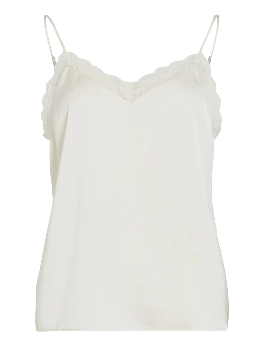 Vila - VIENNA RAVENNA LACE SINGLET - NOOS - Ärmellose tops - cloud dancer - 1