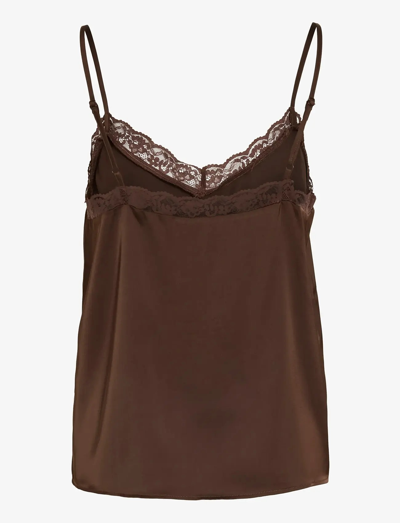Vila - VIENNA RAVENNA LACE SINGLET - NOOS - tanktops - coffee bean - 2