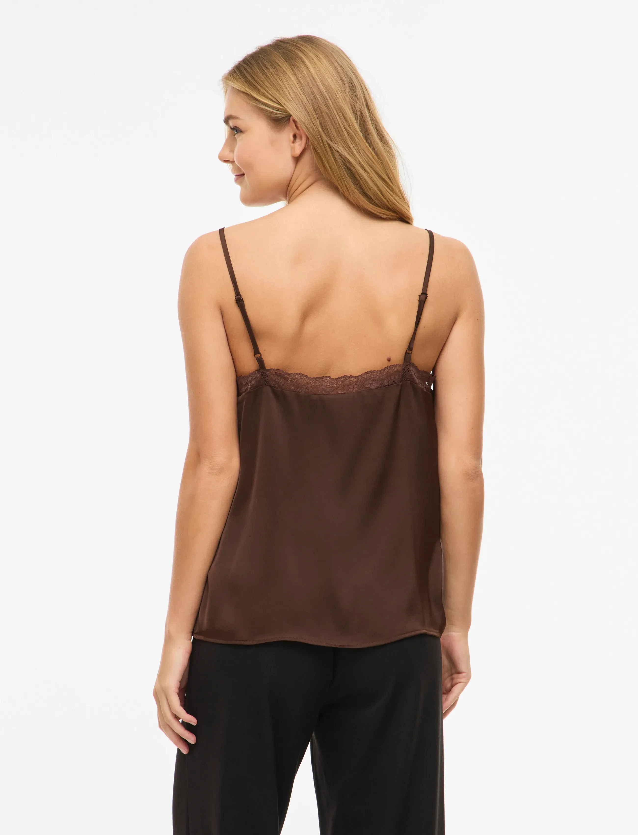 Vila - VIENNA RAVENNA LACE SINGLET - NOOS - Ärmellose tops - coffee bean - 3