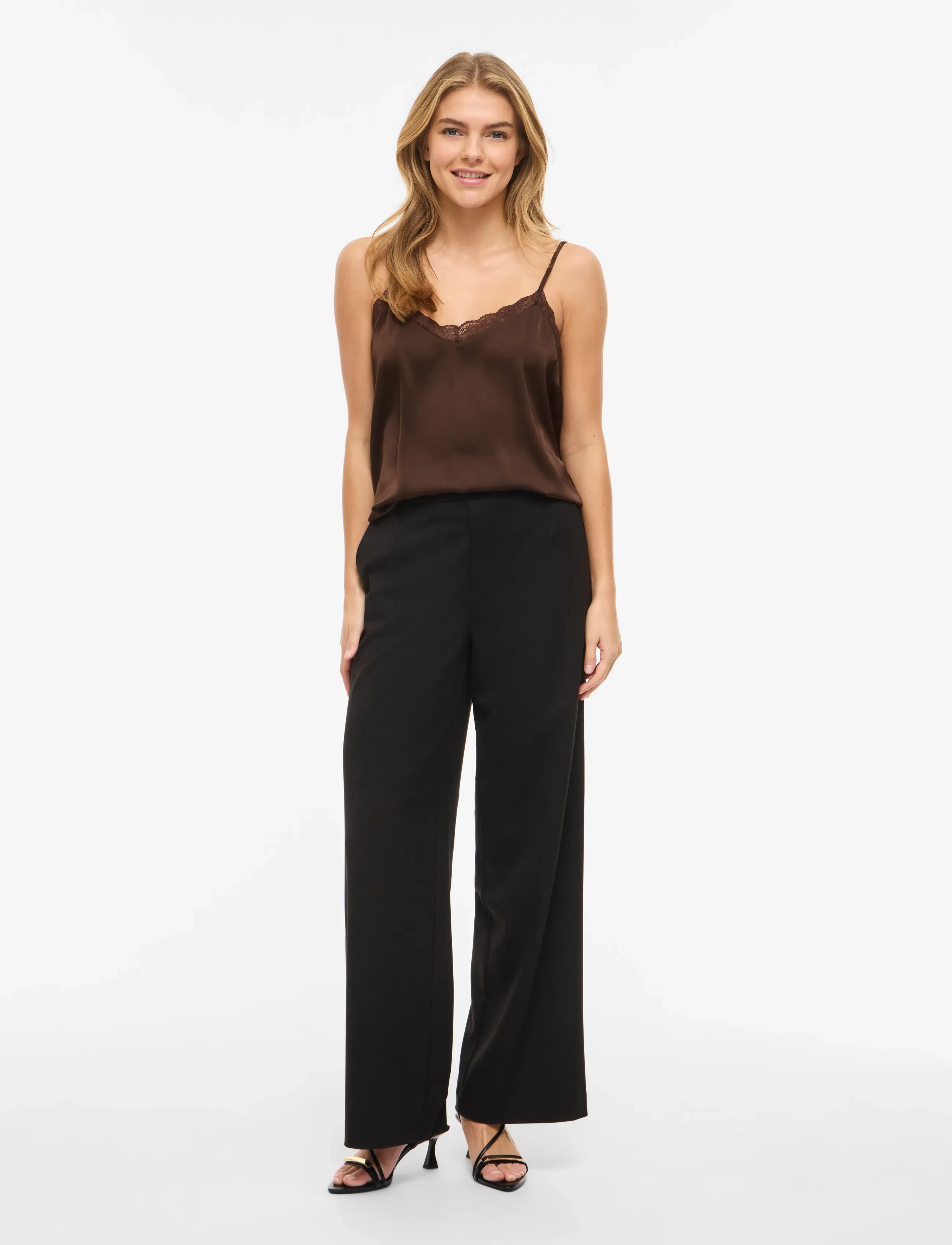 Vila - VIENNA RAVENNA LACE SINGLET - NOOS - Ärmellose tops - coffee bean - 4