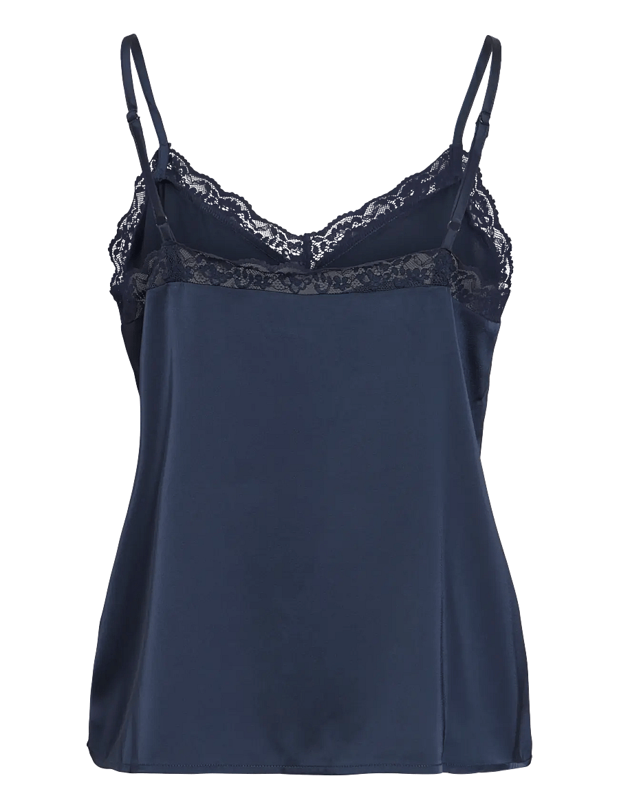 Vila - VIENNA RAVENNA LACE SINGLET - NOOS - varrukateta topid - navy blazer - 2