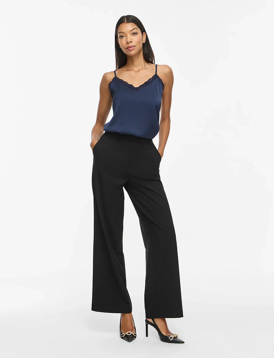 Vila - VIENNA RAVENNA LACE SINGLET - NOOS - varrukateta topid - navy blazer - 4