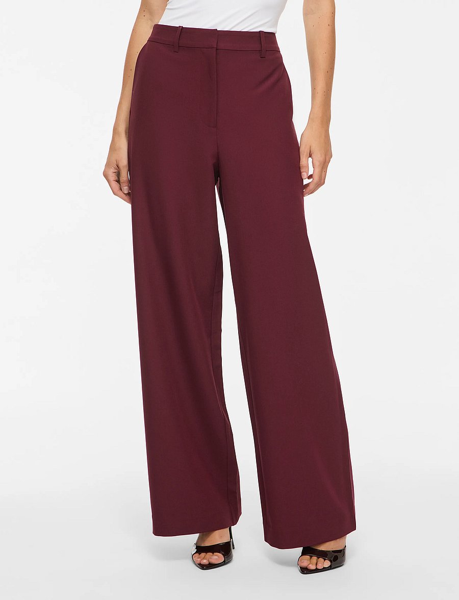 Vila - VIONTAYA HW WIDE PANTS/BFS - hosen mit weitem bein - port royale - 0