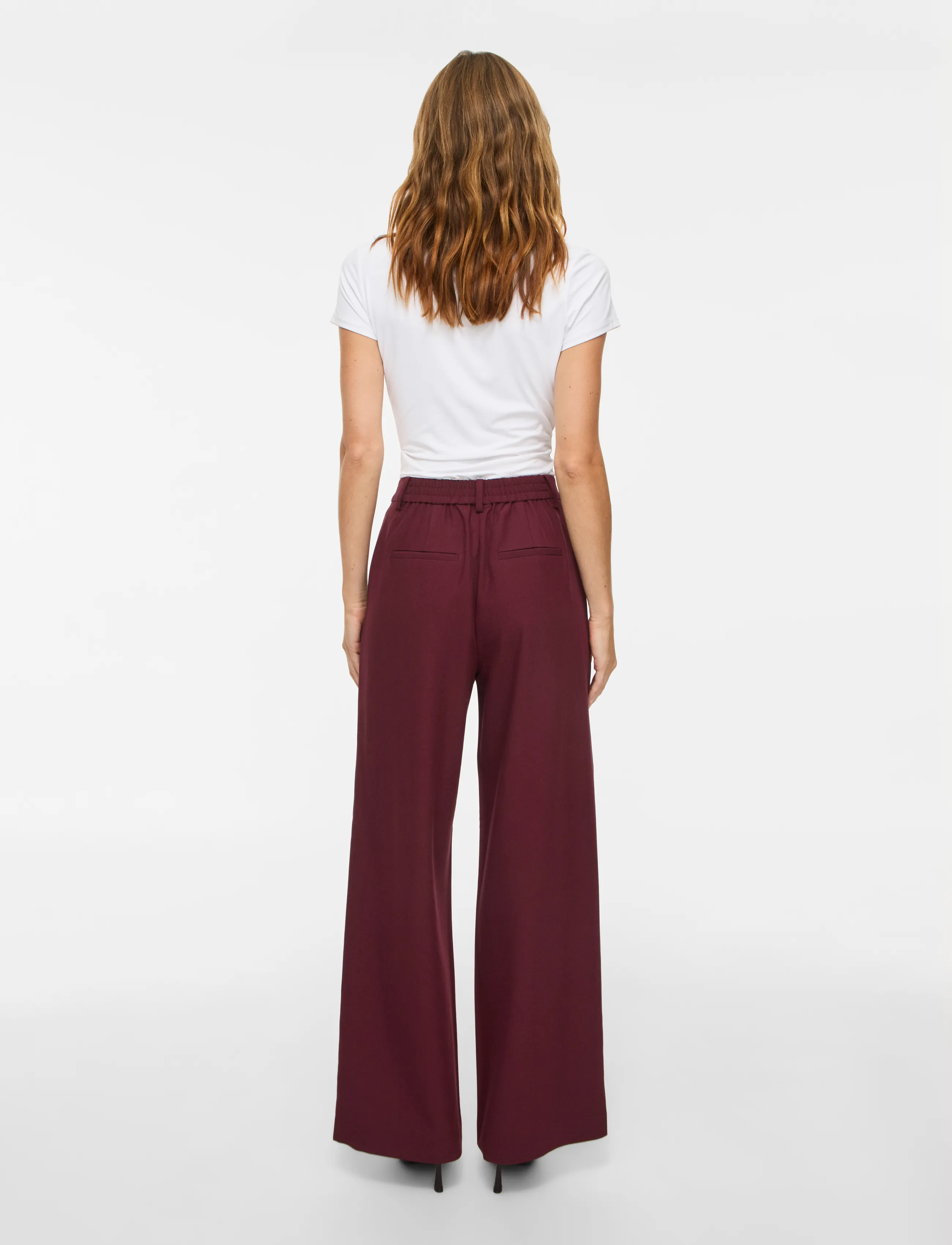 Vila - VIONTAYA HW WIDE PANTS/BFS - hosen mit weitem bein - port royale - 3