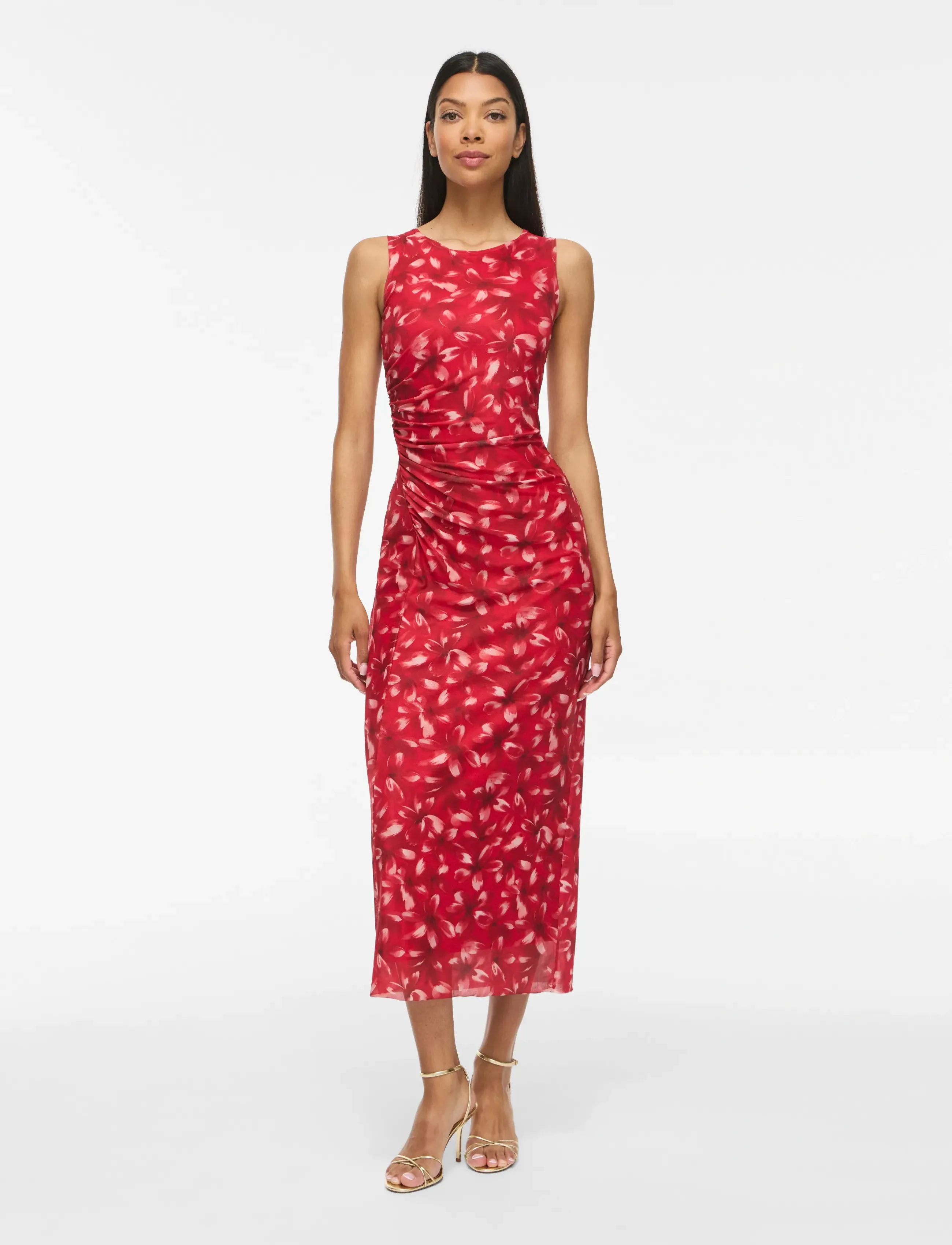 Vila - VIINGELISE S/L ANKLE DRESS/DC/KA - sommerkleider - racing red - 4