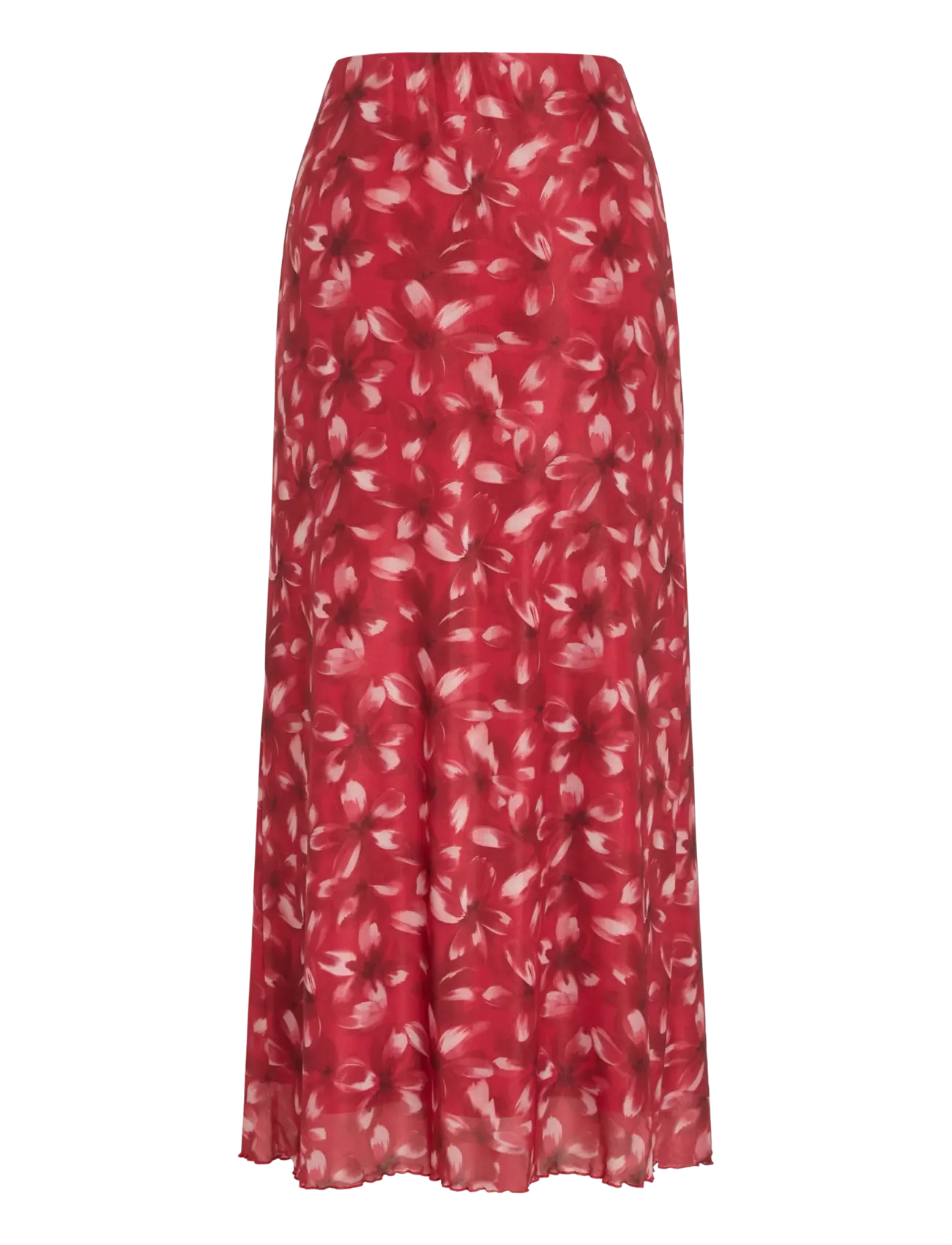 Vila - VIINGELISE HW MIDI SKIRT/DC/KA - midi nederdele - racing red - 1