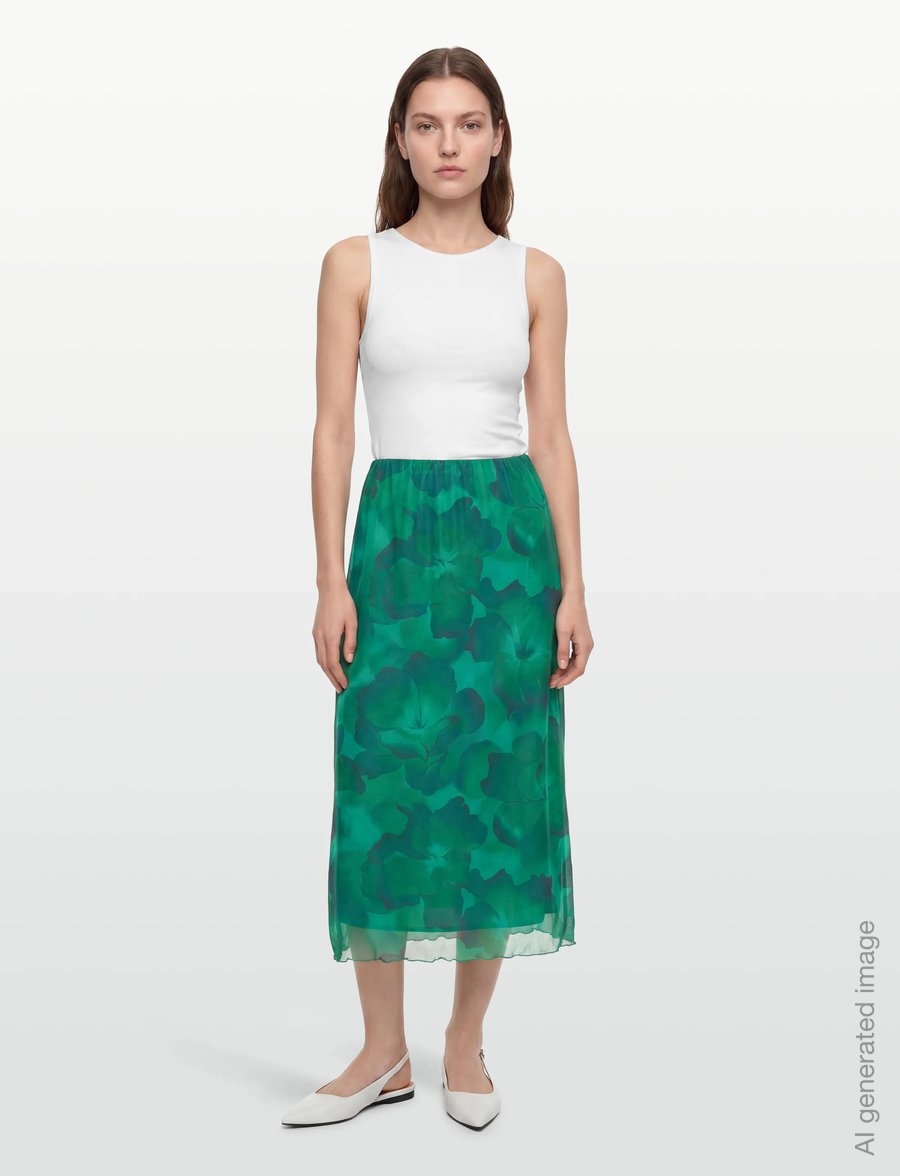 Vila - VIINGELISE HW MIDI SKIRT/DC/KA - midi kjolar - ultramarine green - 0