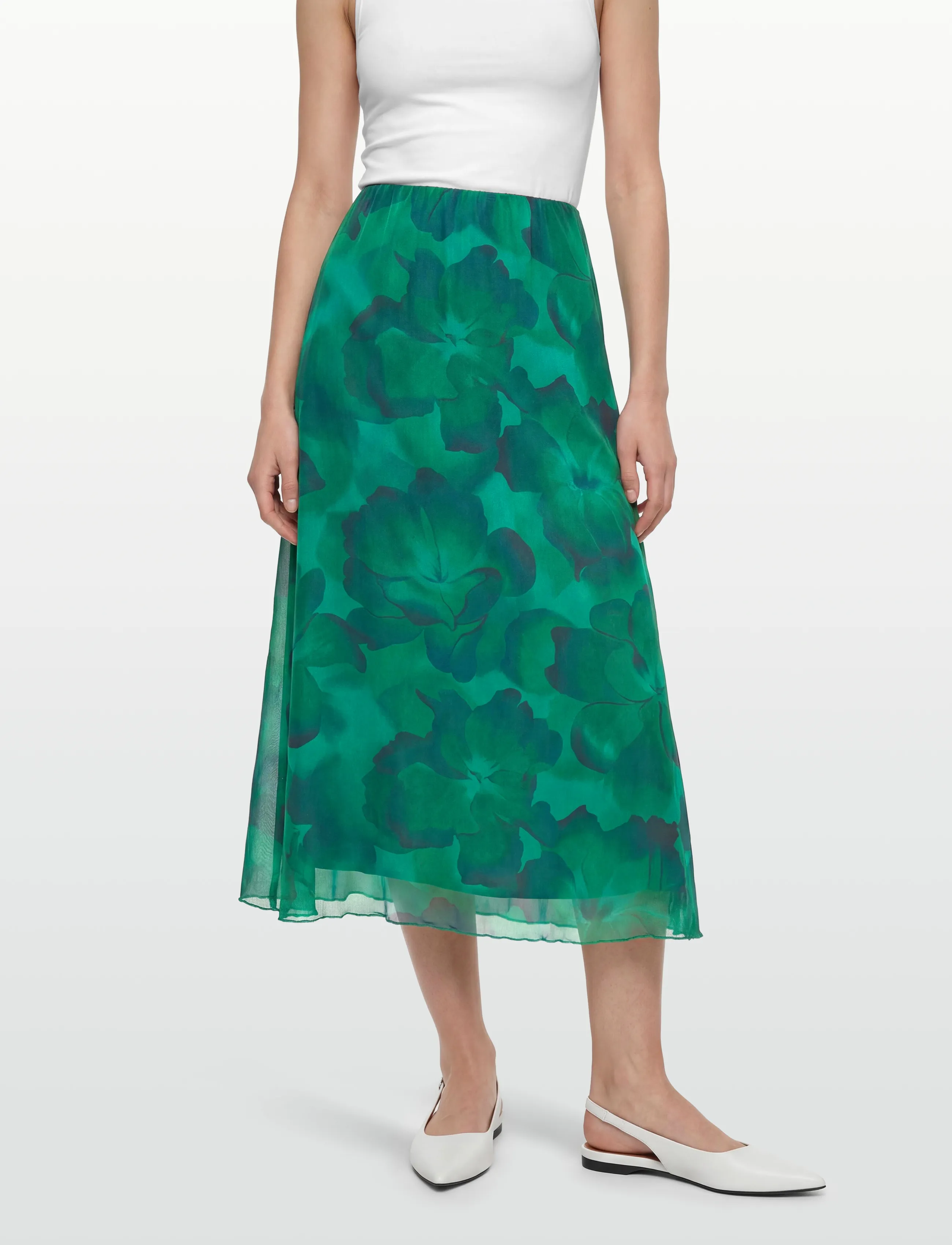 Vila - VIINGELISE HW MIDI SKIRT/DC/KA - midi nederdele - ultramarine green - 3